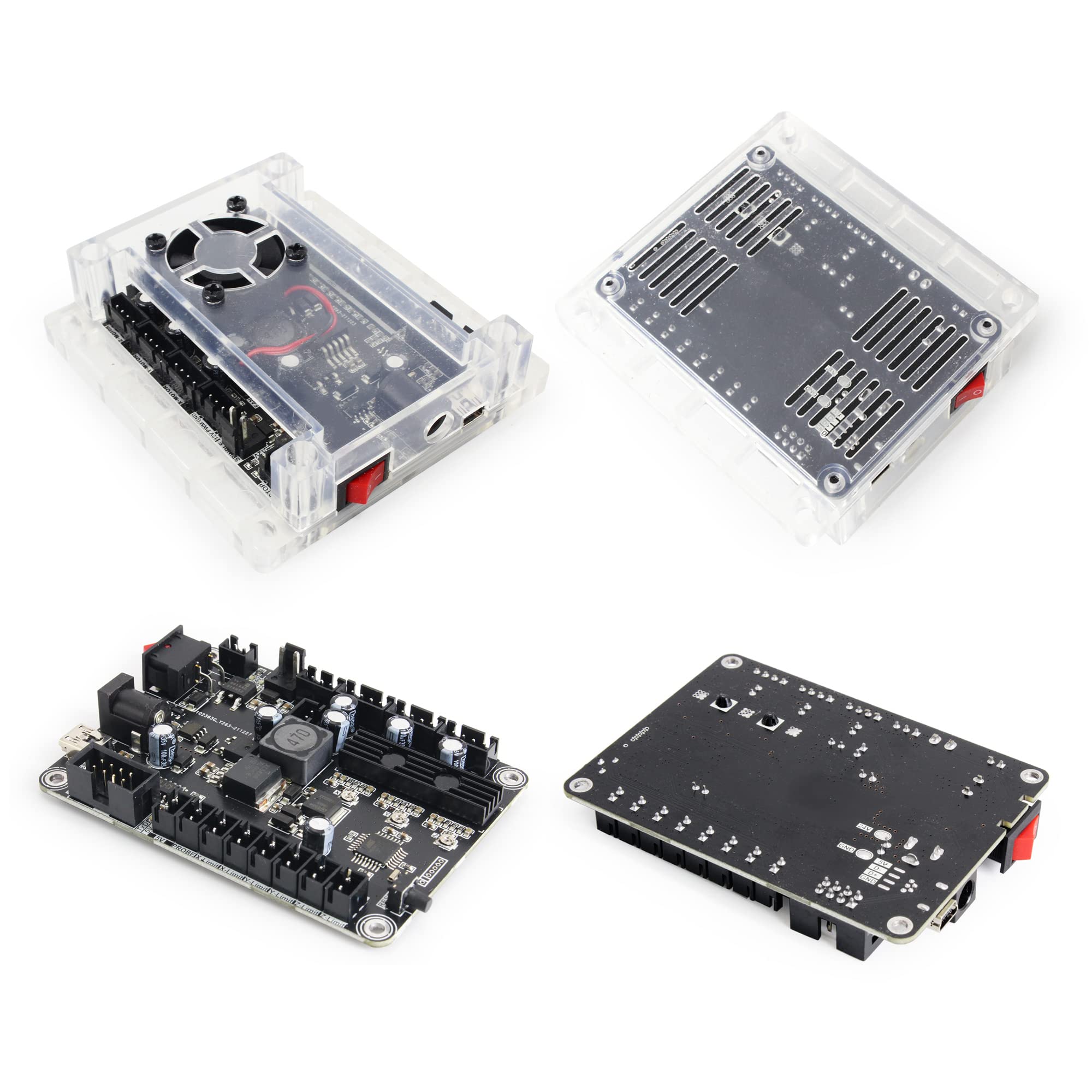 RATTMMOTOR GRBL Mise à niveau GRBL1.1 Carte de contrôle, connexion USB, avec ventilateur pour 1610/3018/3018-Pro 3 axes CNC Fraiseuse Contrôleur hors ligne
