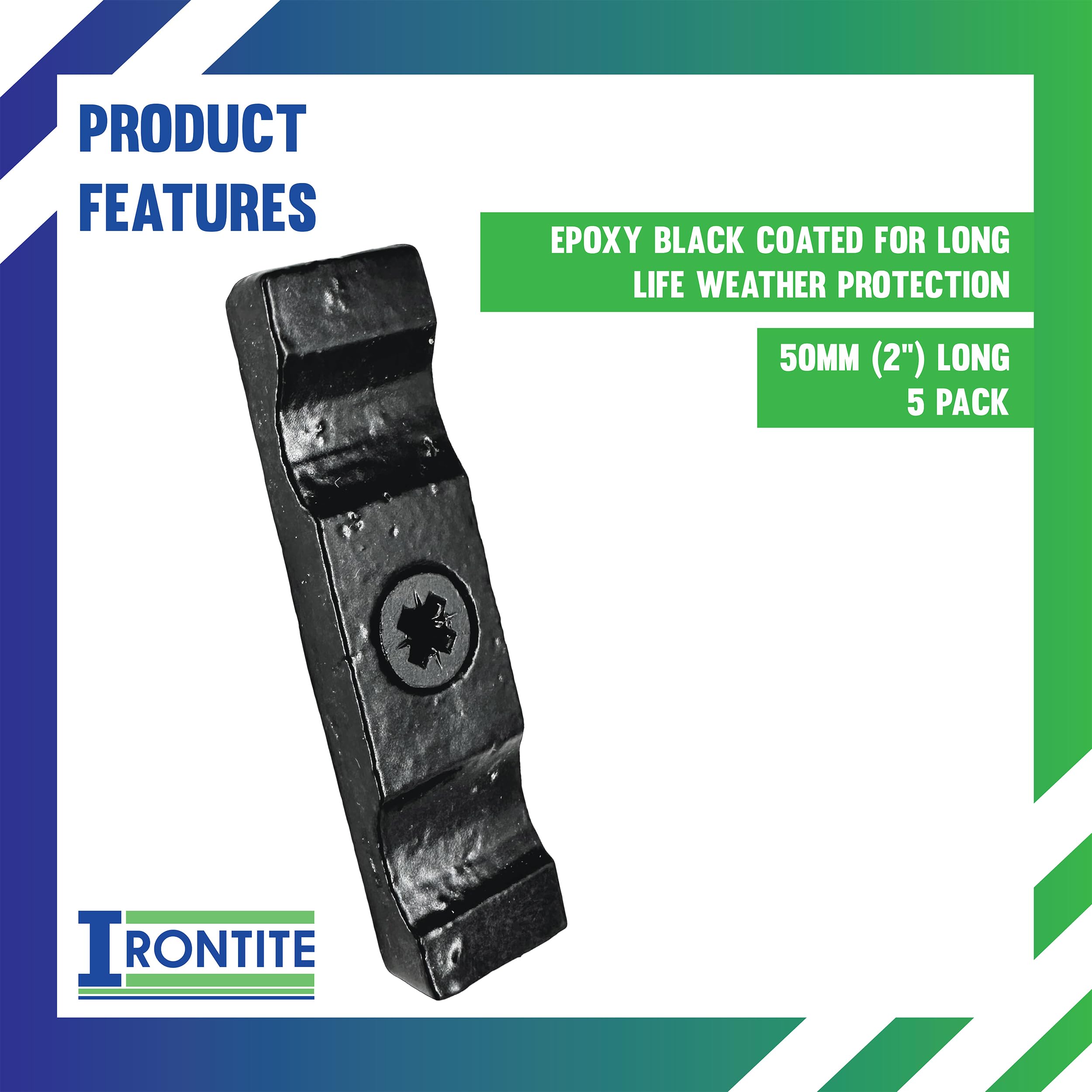 IRONTITE 5Pc Black Turn Button Latch 50mm (2″) Turn Buttons, Cupboard