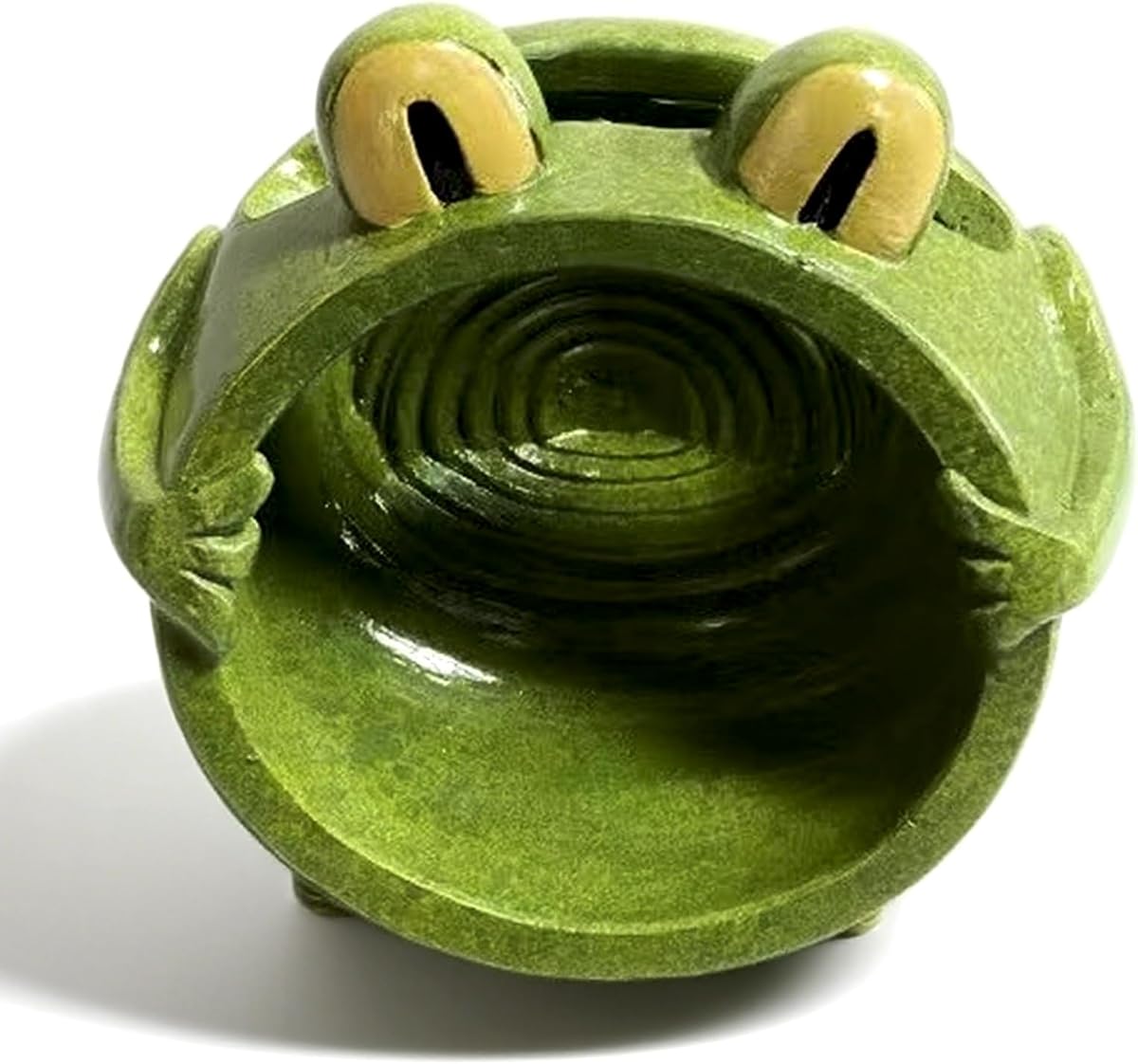 Amacthysh Cell Phone Stand with Sound Amplifier,Frog Amplifying Phone Speaker, Ceramic Desktop Cell Phone Speaker Holder,Green Loudspeaker Mini Megaphone Smartphone Stand Decor