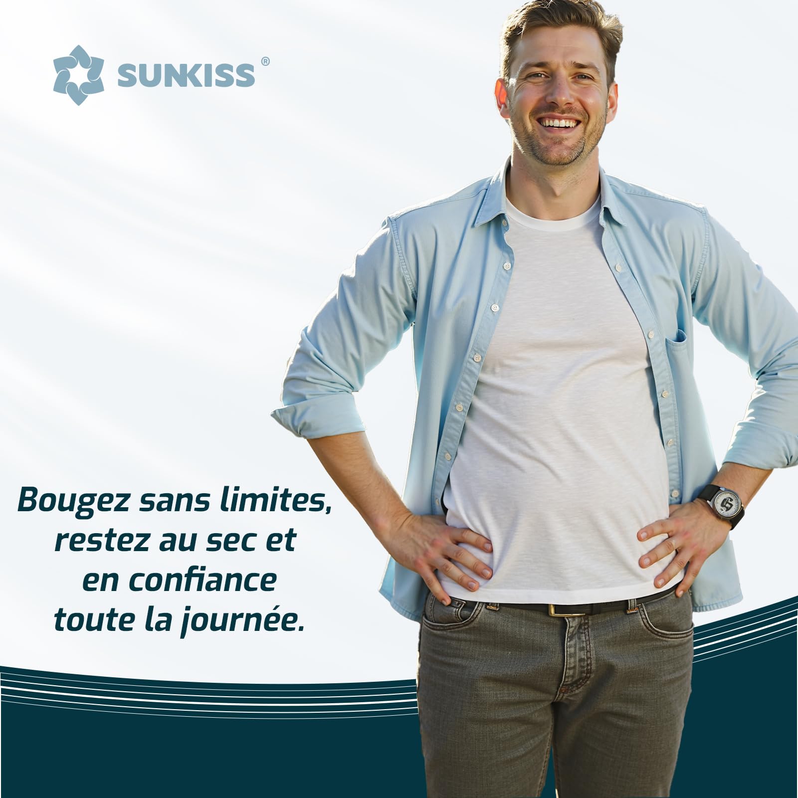 SUNKISS Sous-vêtements Incontinence Homme Slips Jetables Jour pour Adultes Culottes de Protection Masculines à Absorption Maxime Taille XL Gris 14 Unités