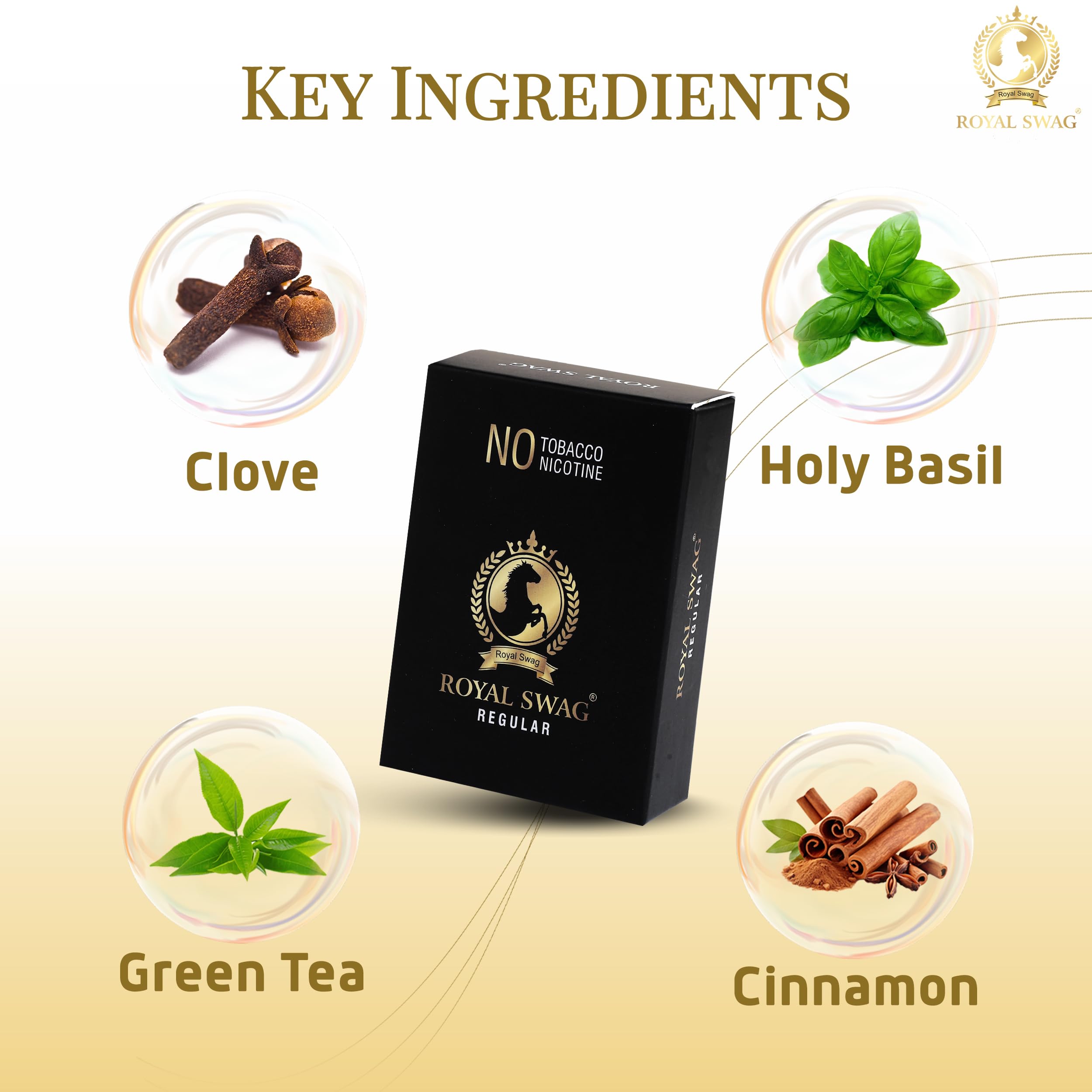 ROYAL SWAG Ayurvedic Herbal Wellness Sticks 100% Tobacco Free 100% Nicotine Free Regular Flavoured Smoking Cessation 1