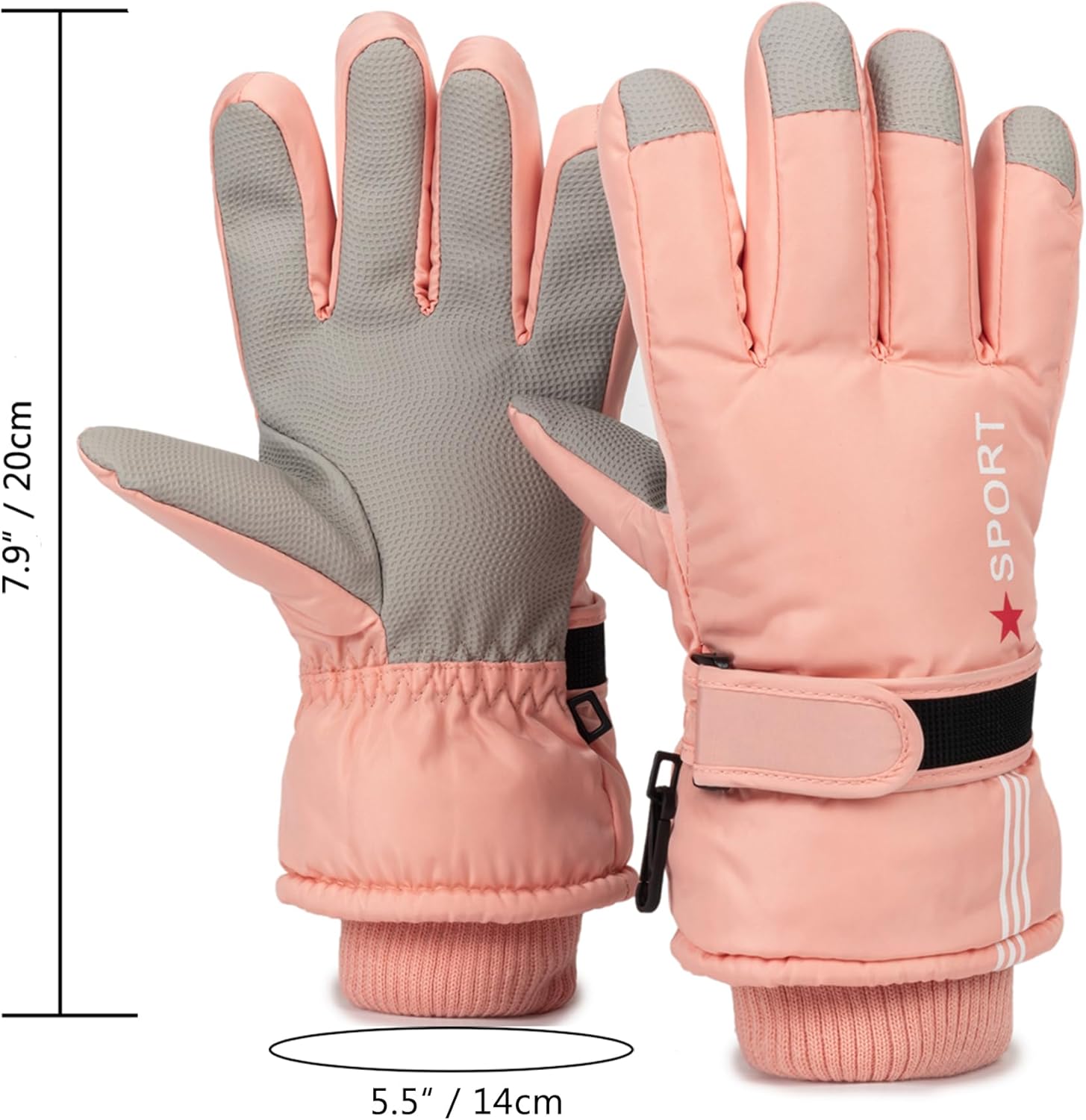 Kids Ski Gloves Winter Warm Glove Outdoor Thermal Snow Finger Mittens for Boys Girls 5-10 Years - Image 5