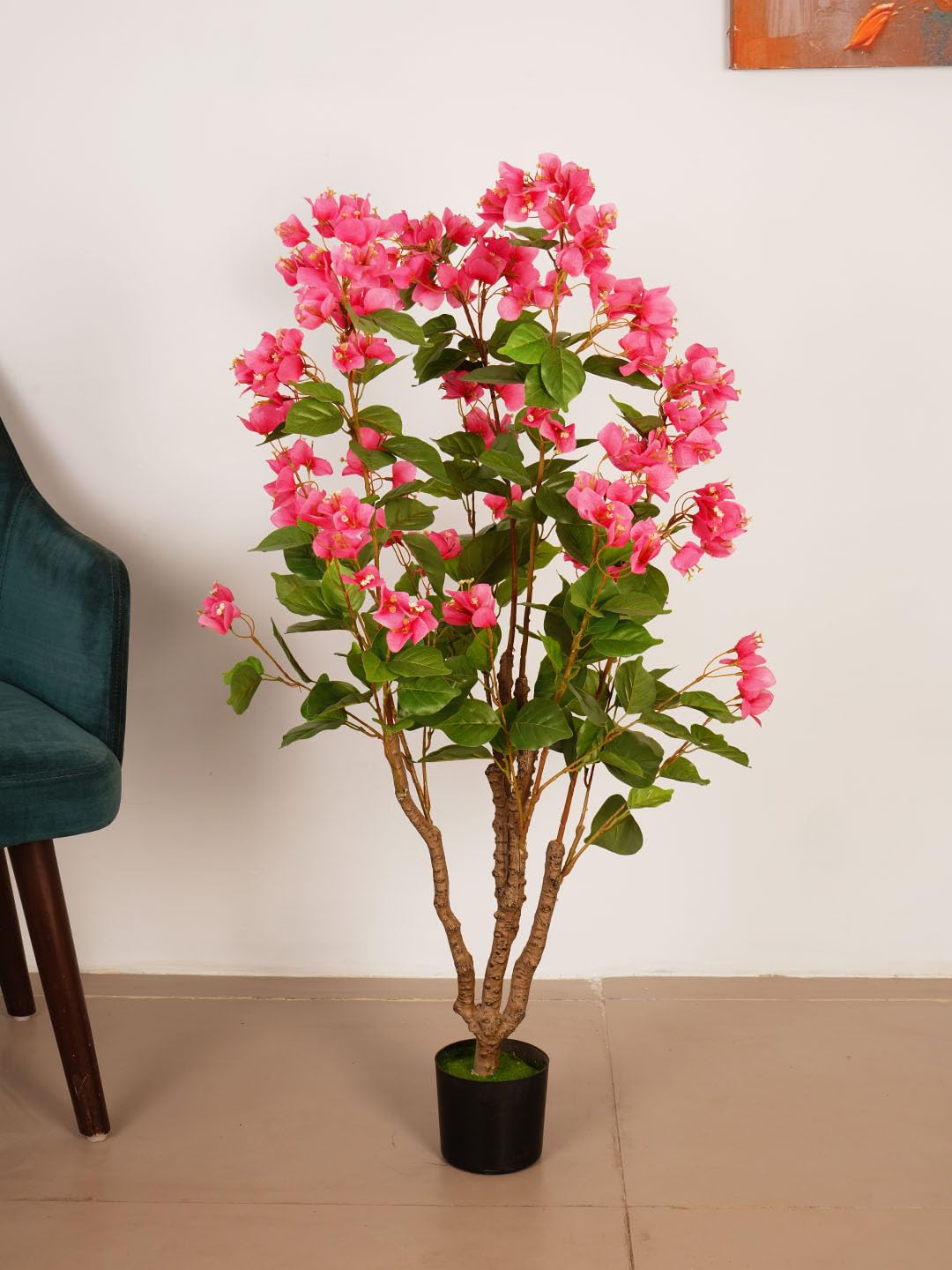 4ft Artificial Bougainvillea Tree - Peacock Floral Decor -7