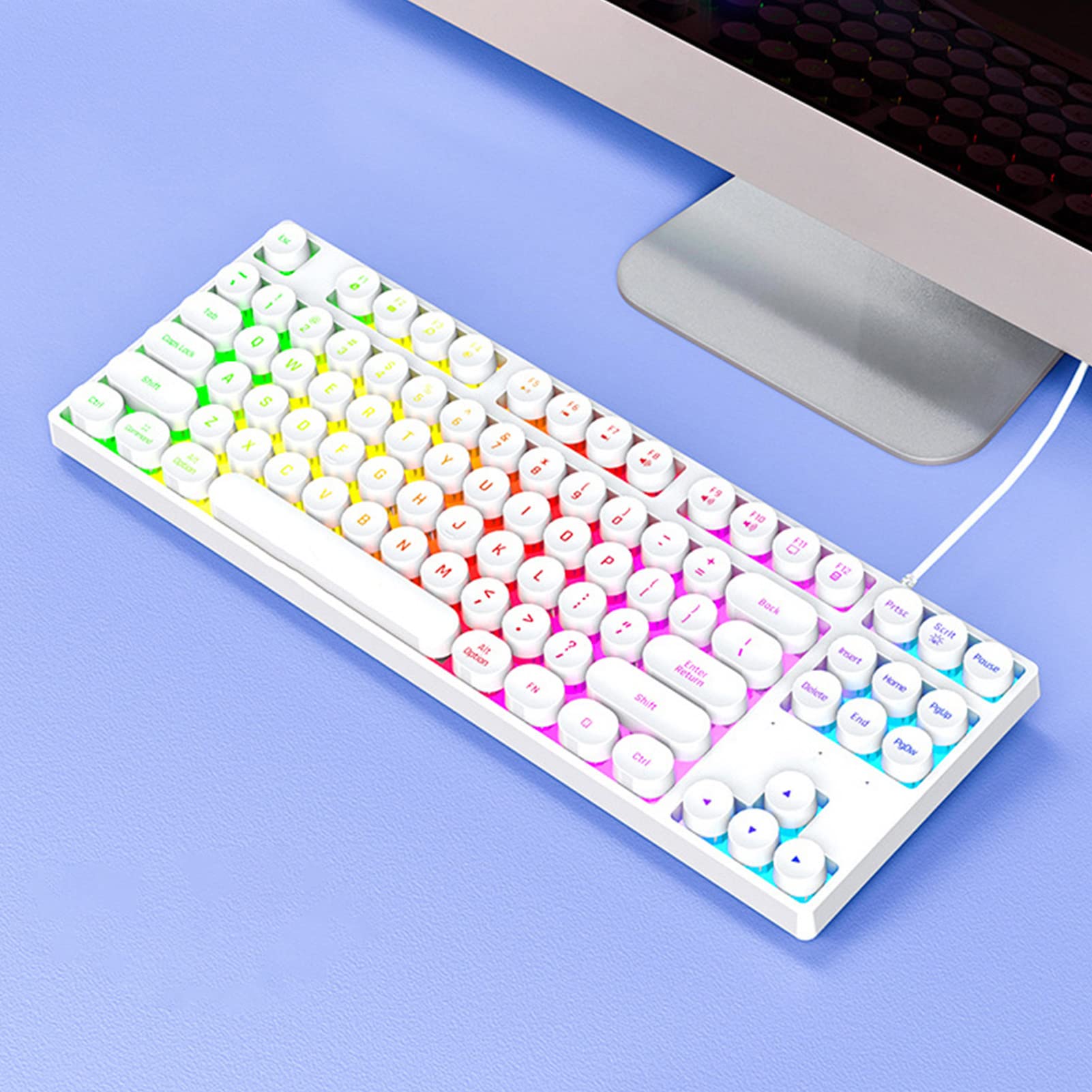 Amazon | 有線キーボード、プラグ アンド プレイ USB 接続レトロ