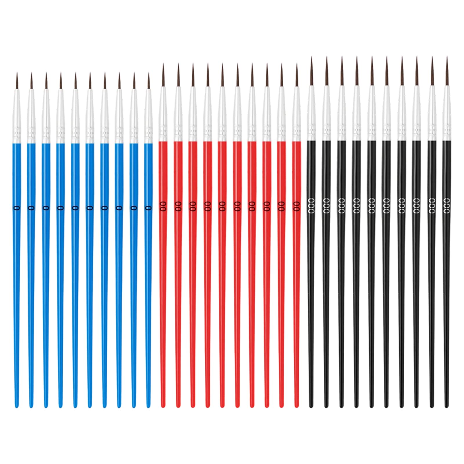 Of 30 Art Liner Painting Brushes Body Nylon Tips for Precisions Drawing Ceramics Nails Art Assorted Colors Nylon Pen