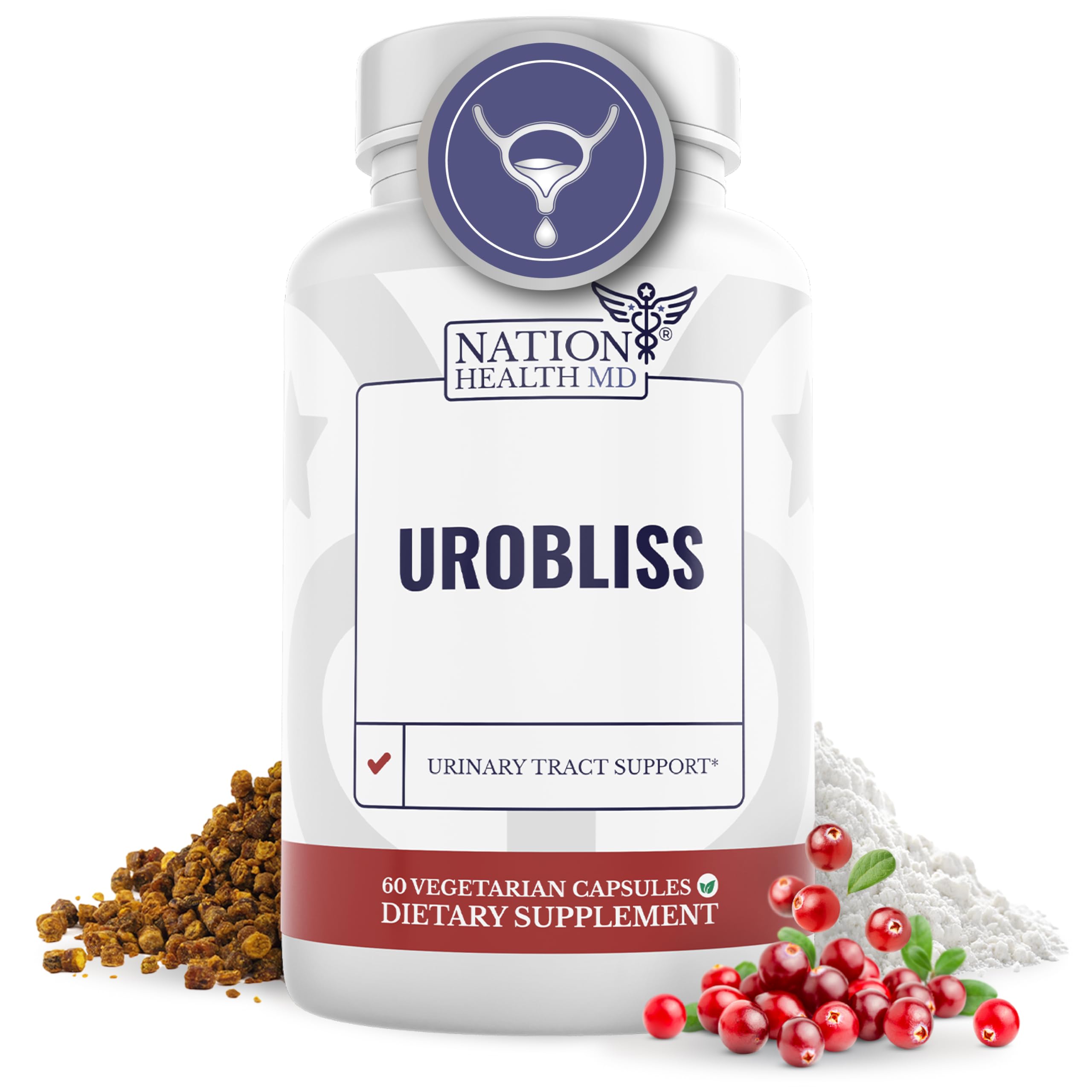 UroBliss Formula for Urinary Tract Support - D Mannose 1000mg Capsules with Cranberry Extract for Feminine Care and
