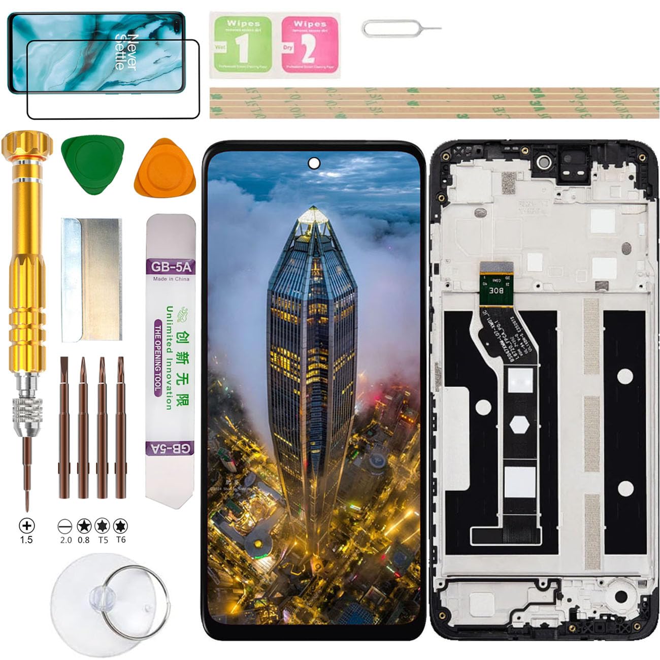 Zespół wyświetlacza LCD do Motorola Moto E15 XT2523-6, zestaw do wymiany ekranu MC43E