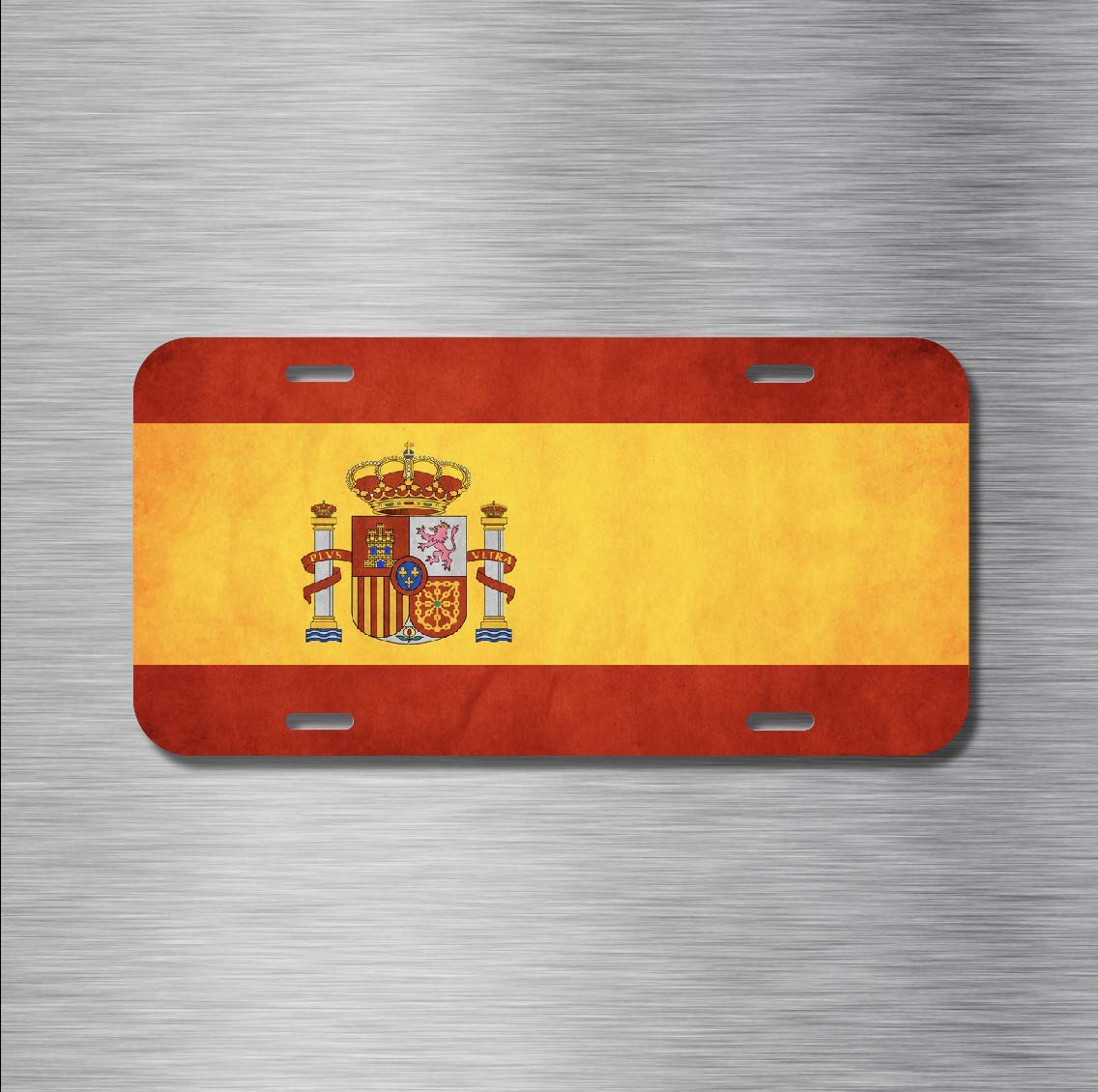 Spain Flag New Spanish Madrid Barcelona License Plate Sign 6x12 inches