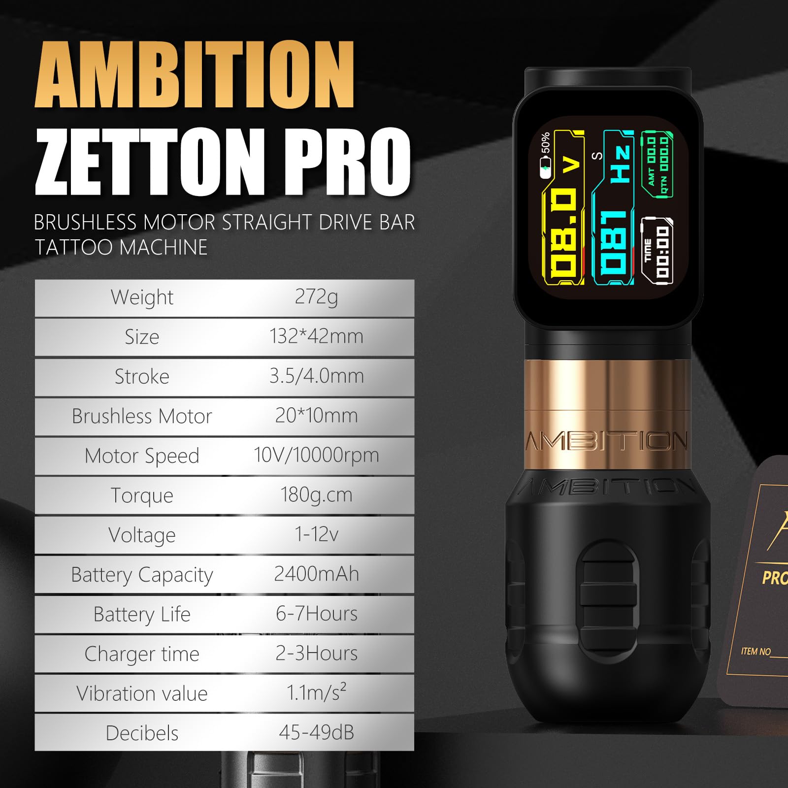 Amazon.com: Ambition Zetton Pro Tattoo Gun Rotary Tattoo Pen