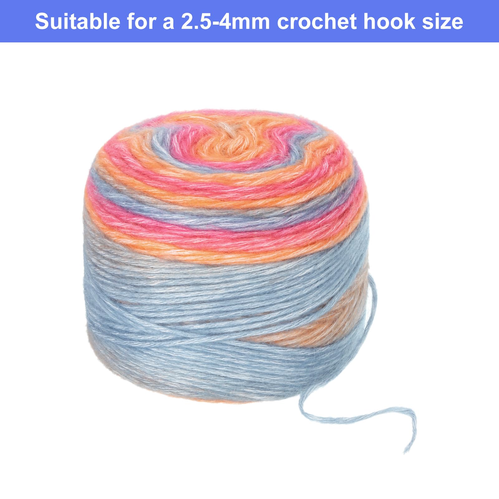 uxcell 3Pcs 100g Gradient Cake Cotton Yarns - Image 4