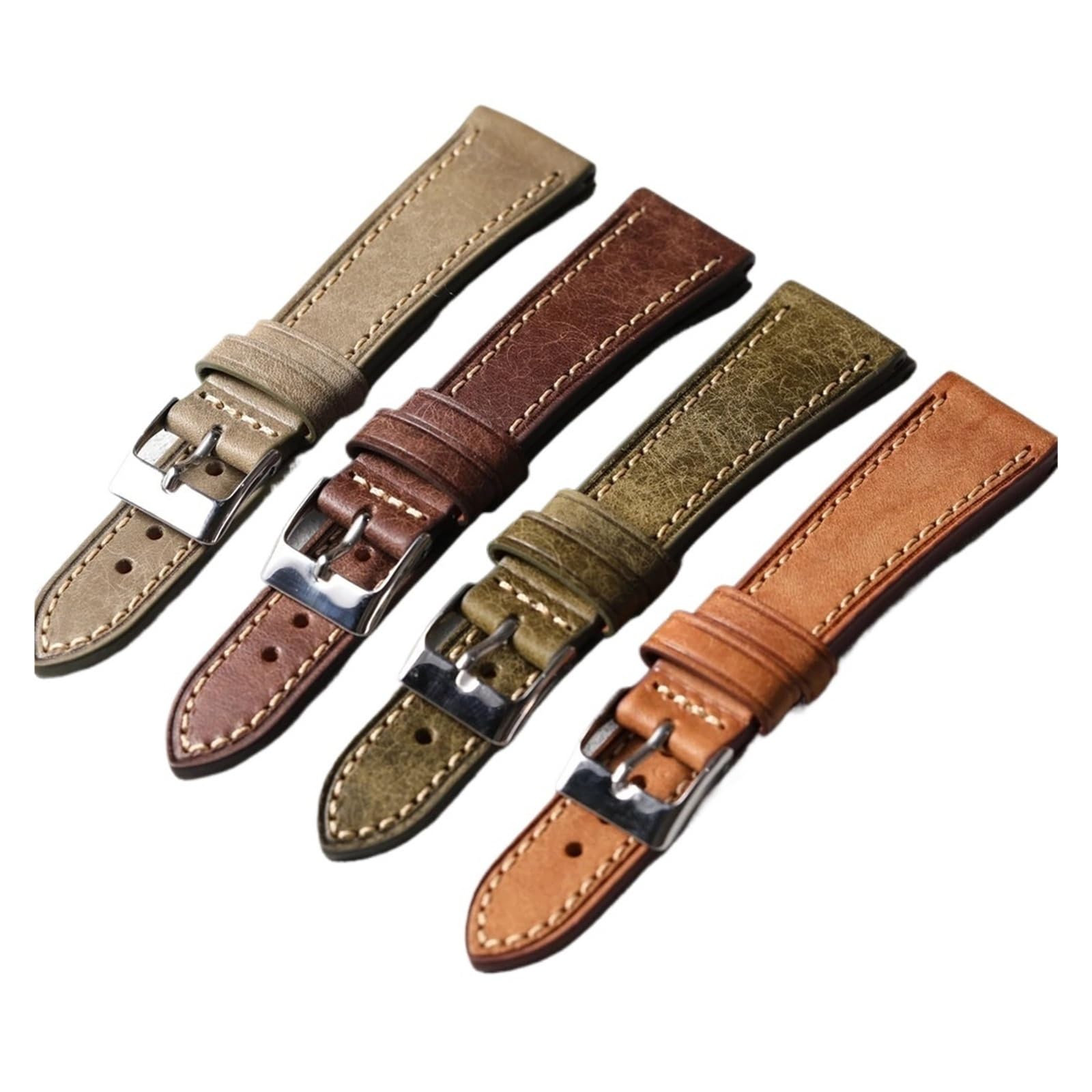 YINGO Handgefertigtes Armband Aus Echtem Leder, 18, 19, 20, 21, 22 Mm