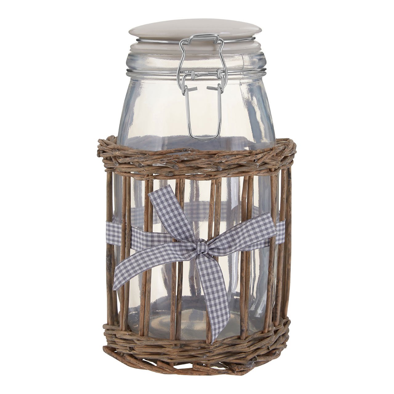 Premier Housewares Storage Jar - 1500ml - Airtight Glass Jar with Lid