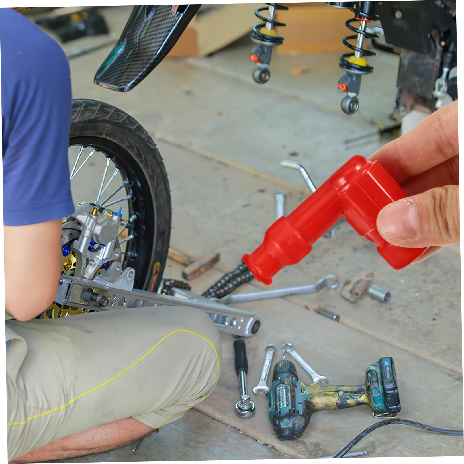 ULTECHNOVO 40piezas Tapa De Bujía De Alta Temperatura Para Motocicleta Cubre Bujía De Repuesto