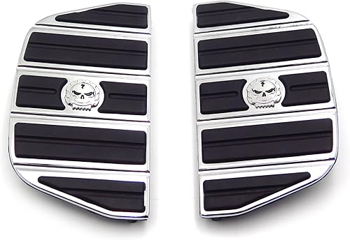 HTTMT - Cromo Gear Skull Pasajero Estribo Compatible con 87-15 Touring86-15 Softail PN MT216-069-CD-NUEVO