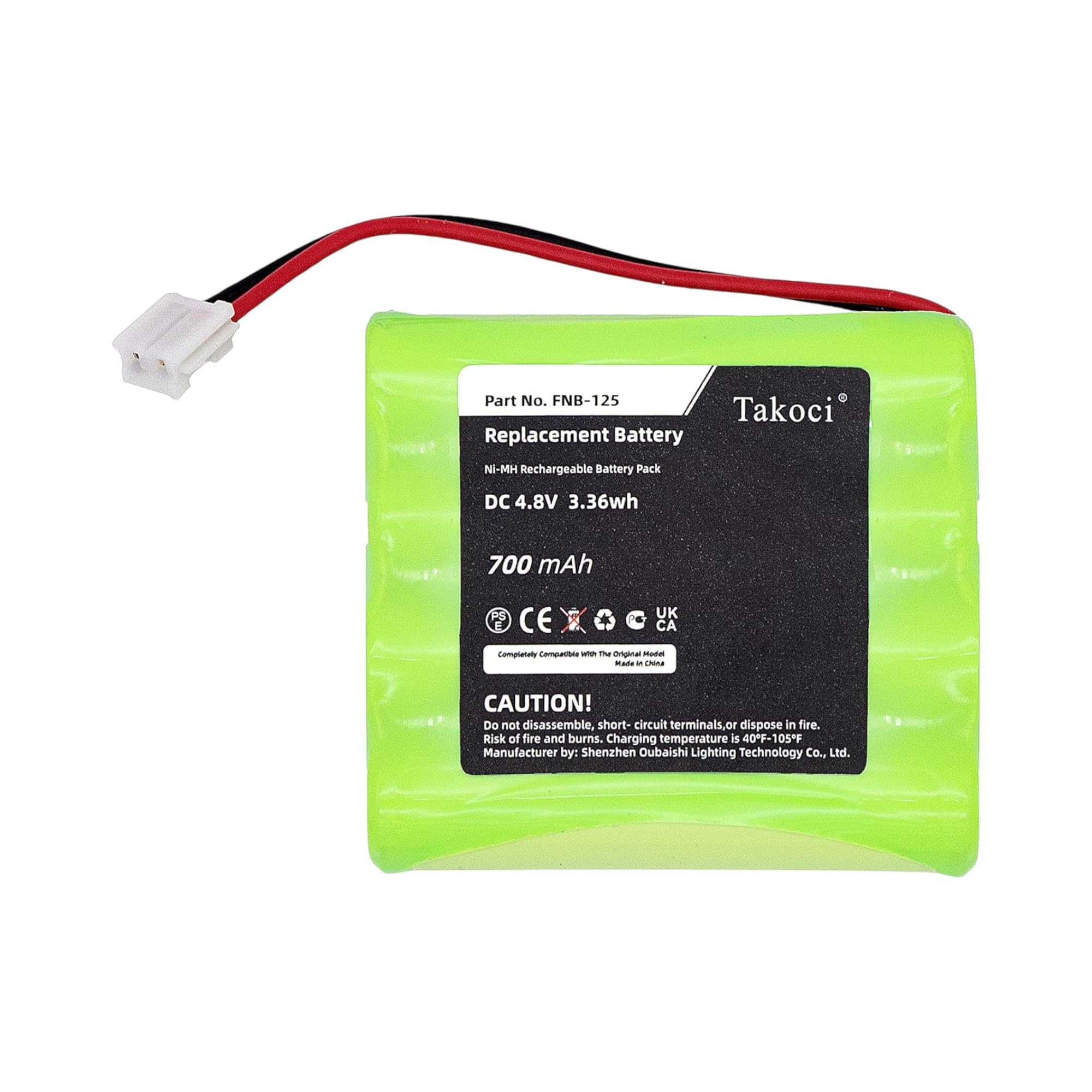 cs battery Replacement Battery for Standard Horizon HX100,fits Part No FNB-125, 4.8V 700mAh 3.36Wh Ni-MH
