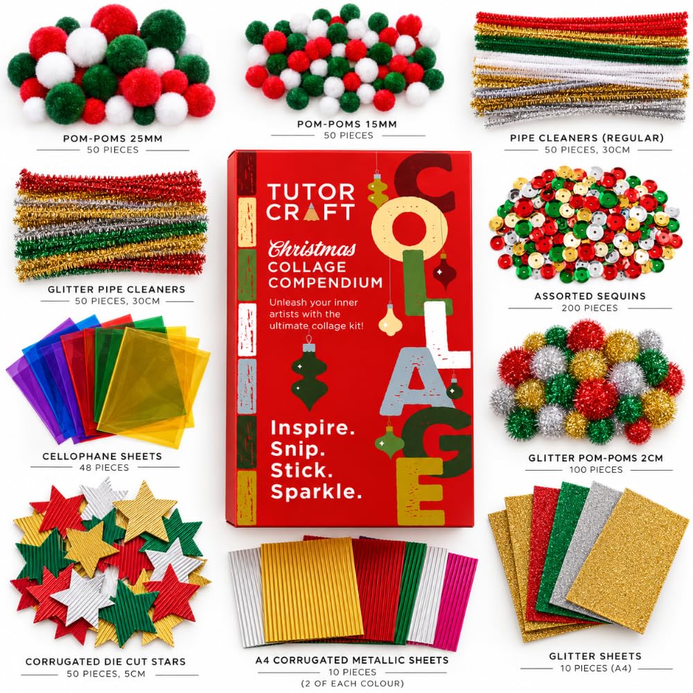 TutorCraft Kit di artigianato natalizio per bambini Set di arti e mestieri festivi