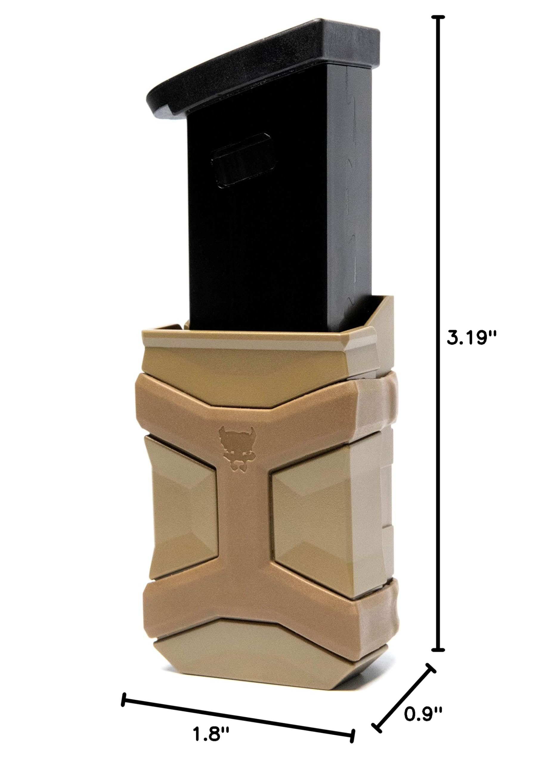 PITBULL TACTICAL Universal Mag Carrier Gen 2, Single or Double Stack Mag Pouch, OWB or IWB Mag Holster, Ambidextrous, Mag Pouch for Belt, Fits Glock 9mm 1911 S&W Sig Sauer Beretta and More