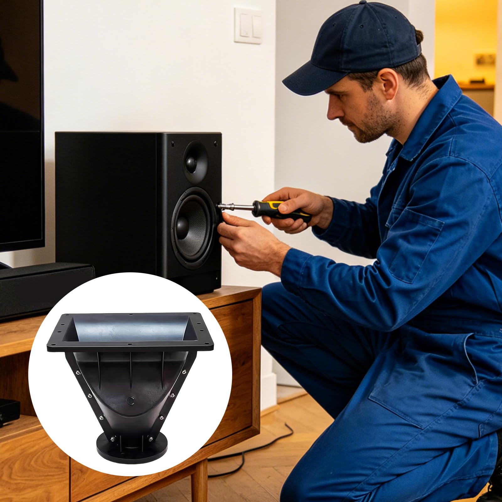 Klaxon sonore de 25,4 cm avec motif de dispersion de 100 x 10 pour une meilleure clarté sonore