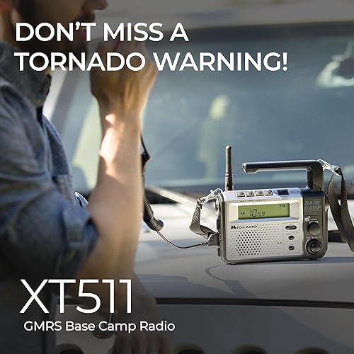 Miniatura 3 de Midland - XT511 - Radio de emergencia - Radio de campamento base bidireccional de 22 canales con 5 opciones de alimentación, 121 códigos de