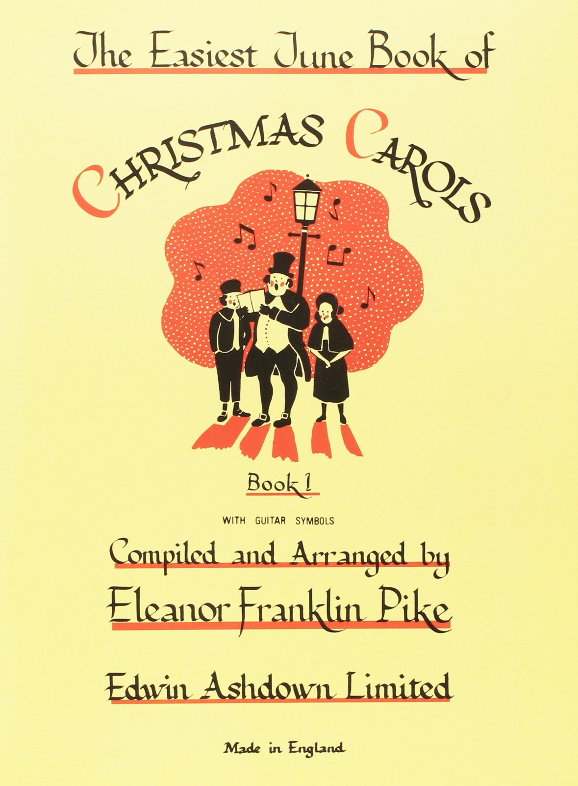 The Easiest Tune of Christmas Carols Book 1 | Beginners' Piano Sheet Music Songbook | Two-Part Harmony with Fingering Guitar Chords | Includes Easy Arrangements of Lyrics for Student
