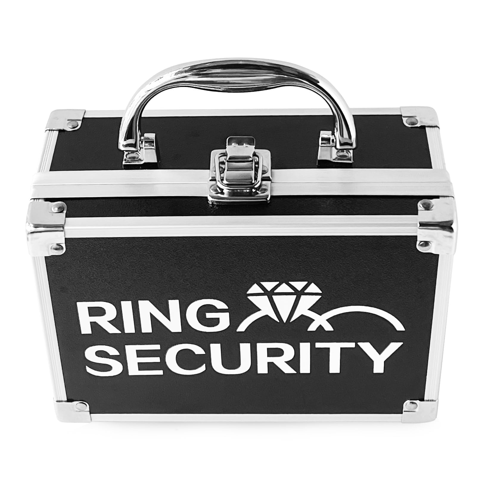 Ring Security Case Mallette compacte en aluminium avec rembourrage en mousse Noir 20 x 14 x 9 cm