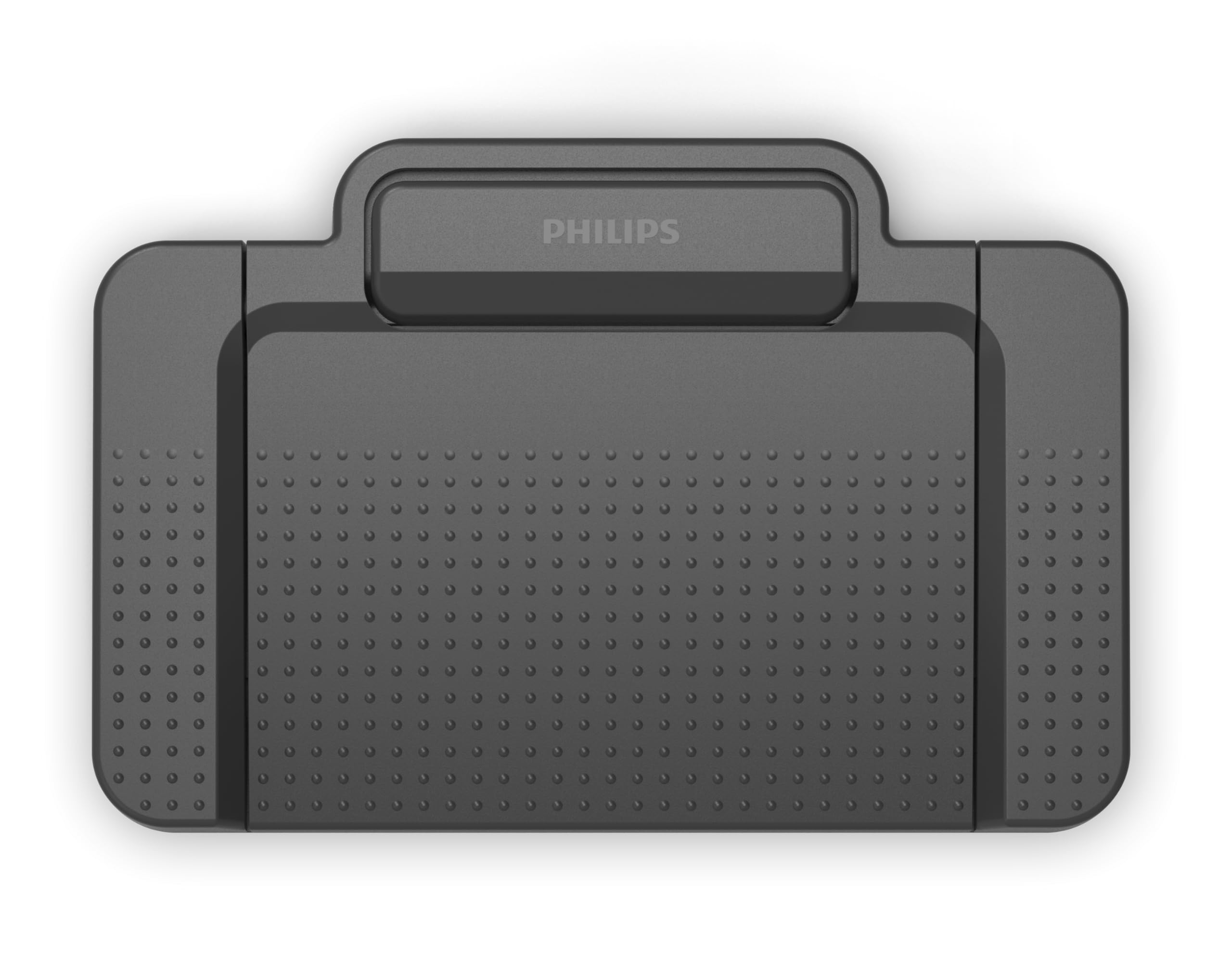 Philips ACC2310 USB-Fußschalter, 3 Pedal-Design Rücklauf, Vorlauf, Wiedergabe, Plug und Play, ohne Software, Anthrazit