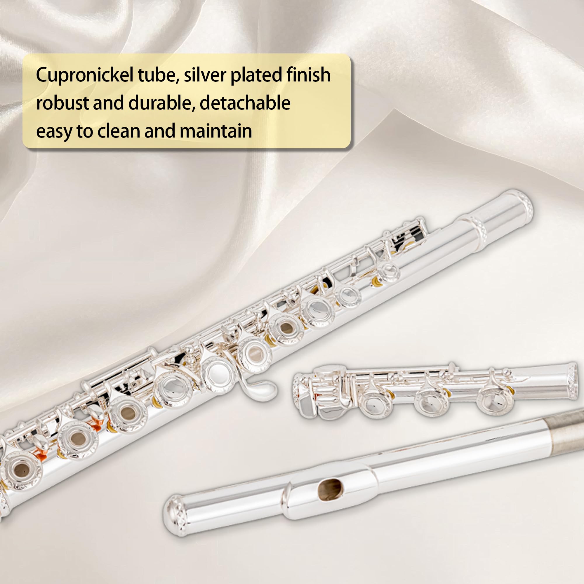 フルート Enhong Amazon | Enhong フルート 16穴 Cキー 白銅ニッケル