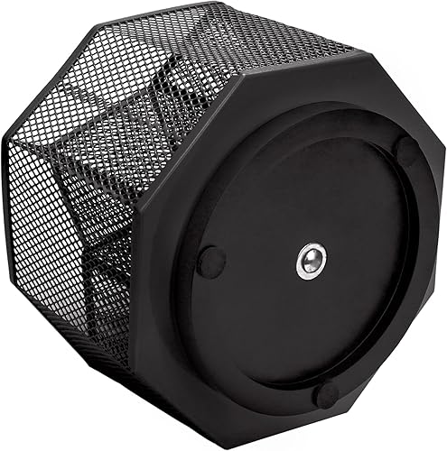 Miniatura 5 de Annova Organizador de escritorio de malla giratorio con 5 compartimentos, soporte giratorio para caramelosbolígrafos, oficina, suministro de arte,