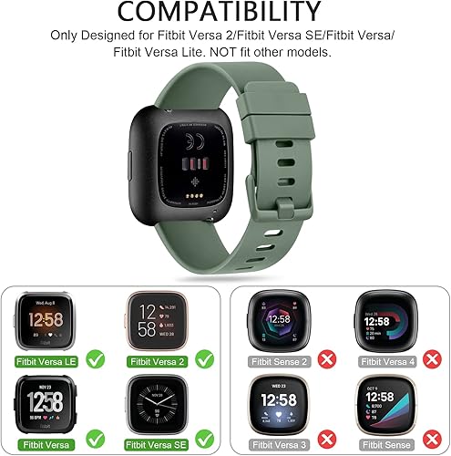 Miniatura 3 de VANCLE Correas para reloj inteligente Fitbit Versa 2Fitbit Versa SEFitbit Versa Lite para mujeres y hombres, correa deportiva de repuesto para reloj