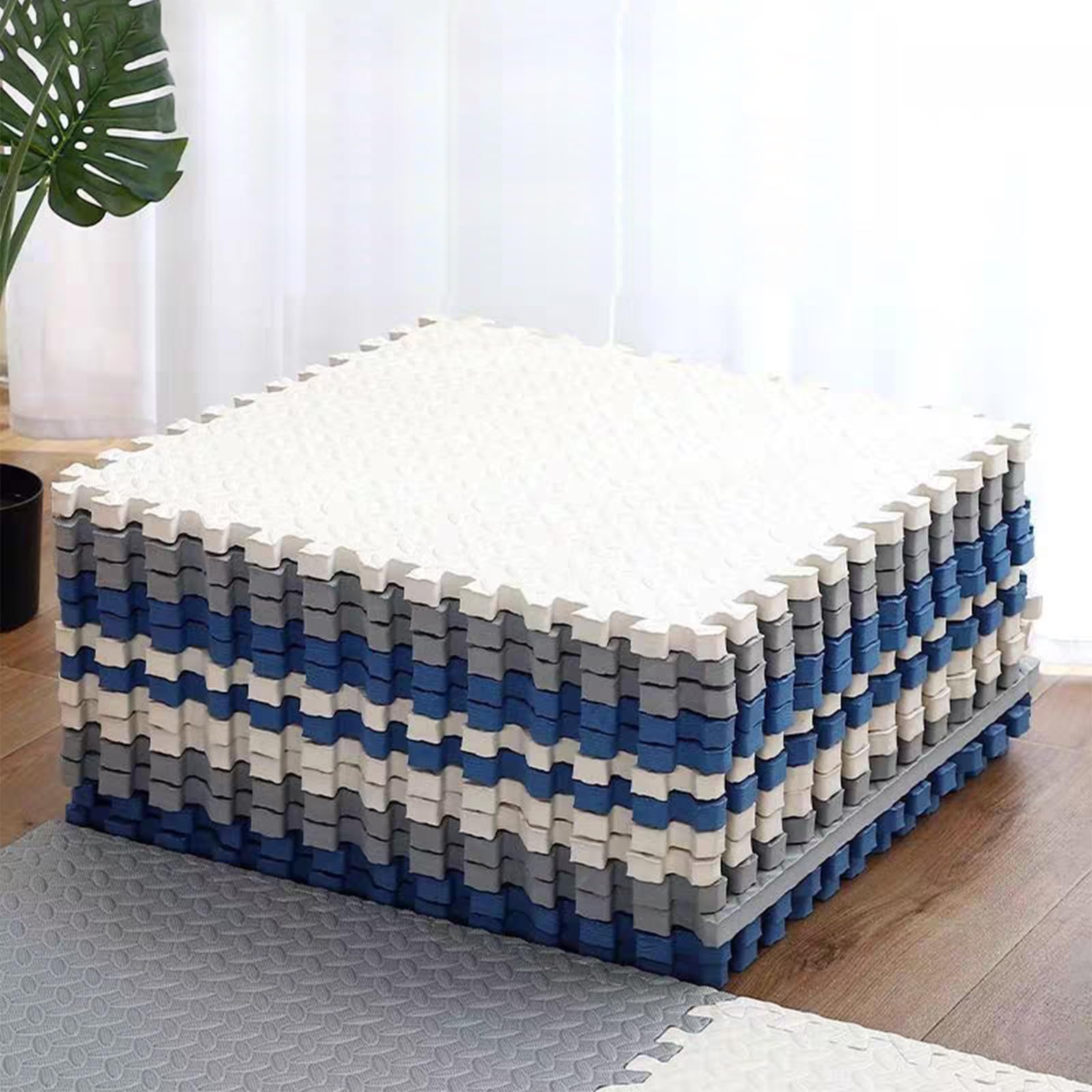 12Pezzi di Moquette Puzzle Ad Incastro Superficie Protezione per Pavimenti Tappetini A in Schiuma PE