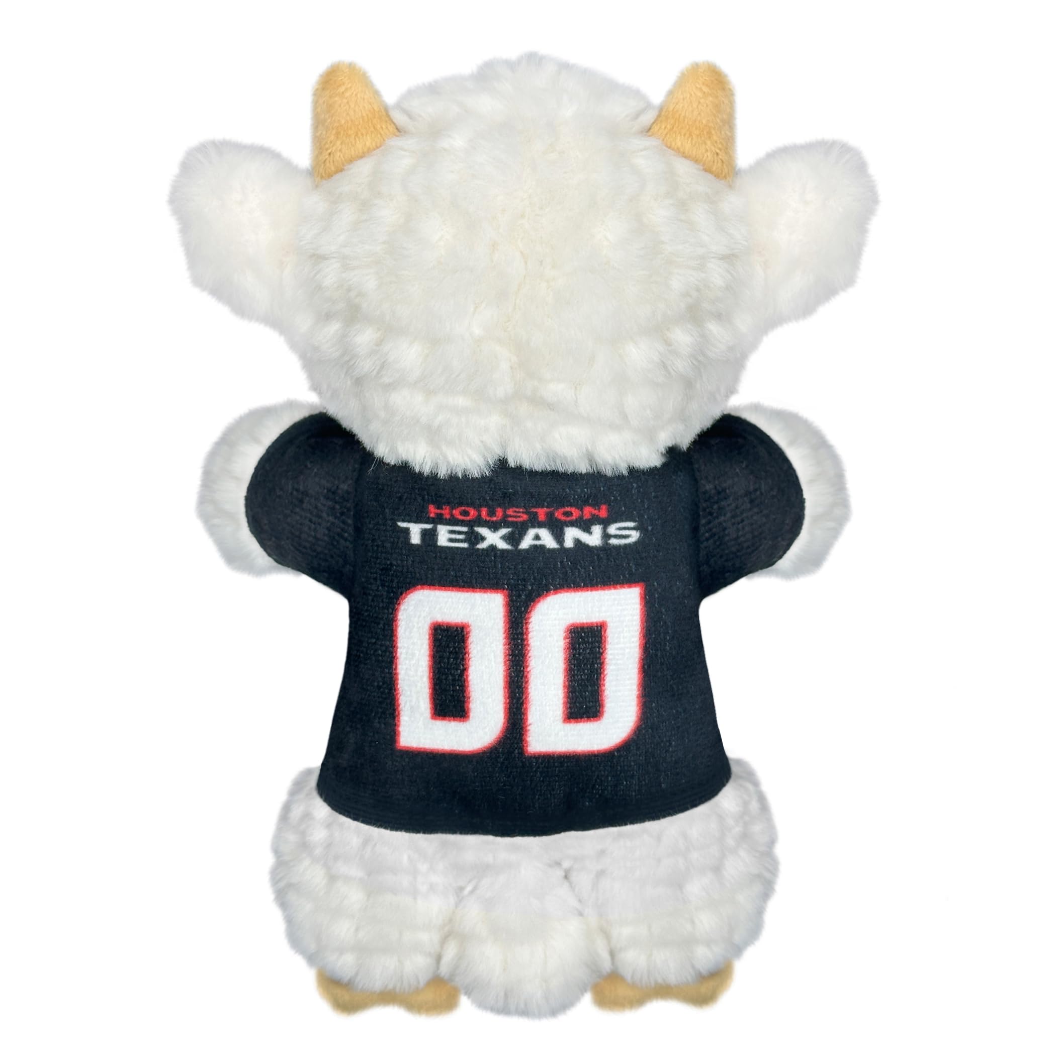 Pets First NFL Houston Texans Toy for Dogs and Cats with Squeaker, Wearing a Team Jersey! Fun & Sporty Goat Shaped Dog Chew Toy, Interactive Pet Toy