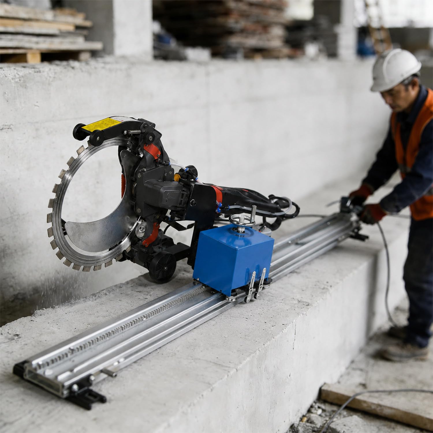Guia Sierra Circular, Guía De Sierra Circular 150 W, Con Controlador, Elevación Con Un Botón, Regulación De Velocidad Sin Escalas, Profundidad De Corte Ajustable, Para Corte De Concreto 2.5m