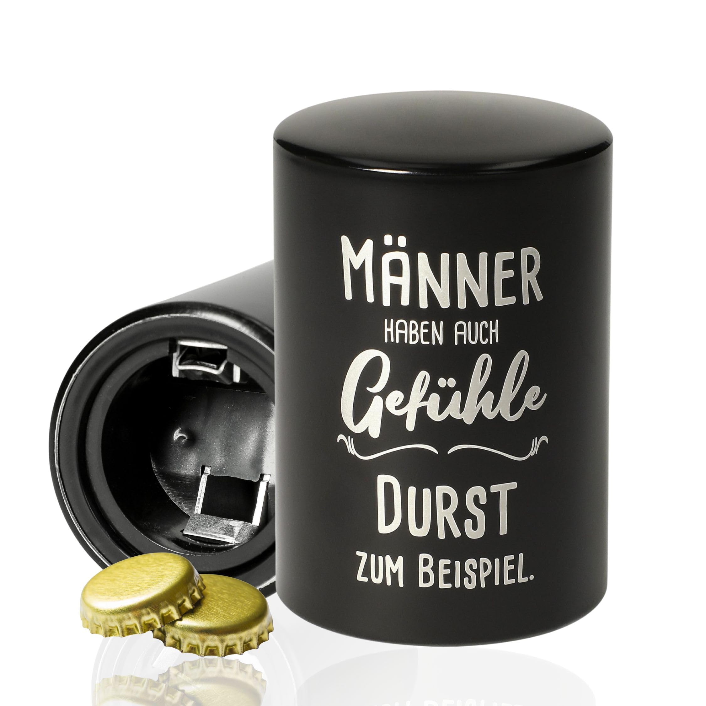 Uakeii Flaschenöffner Push & Pull - mit Spruch, Geschenk Vatertag