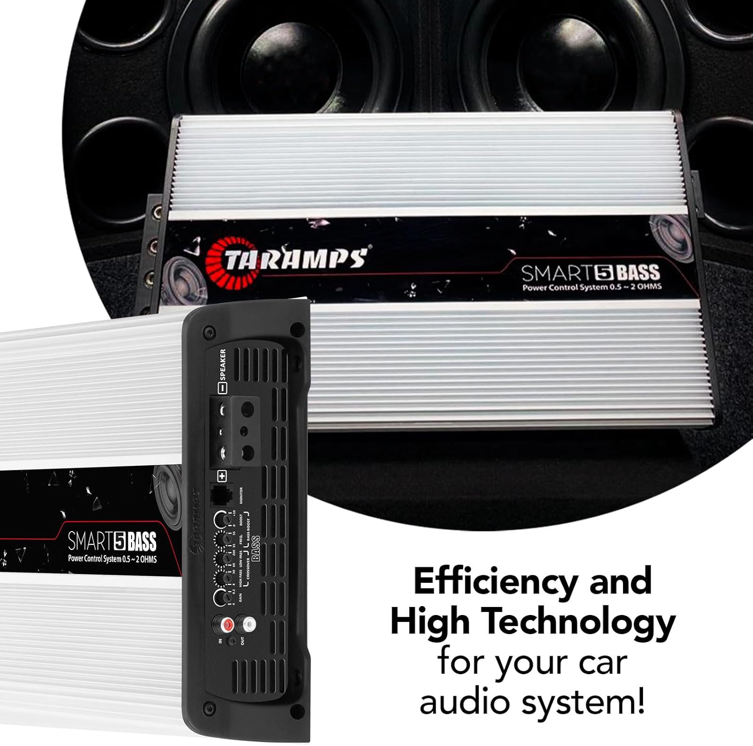 Taramps Smart 5 Bass Amplifier 0.5 to 2 Ohms 5000 Watts RMS, Multi Impedance, 1 Channel, High Power Class D, Monoblock, Great for Subwoofers, Smart 5k - Image 7