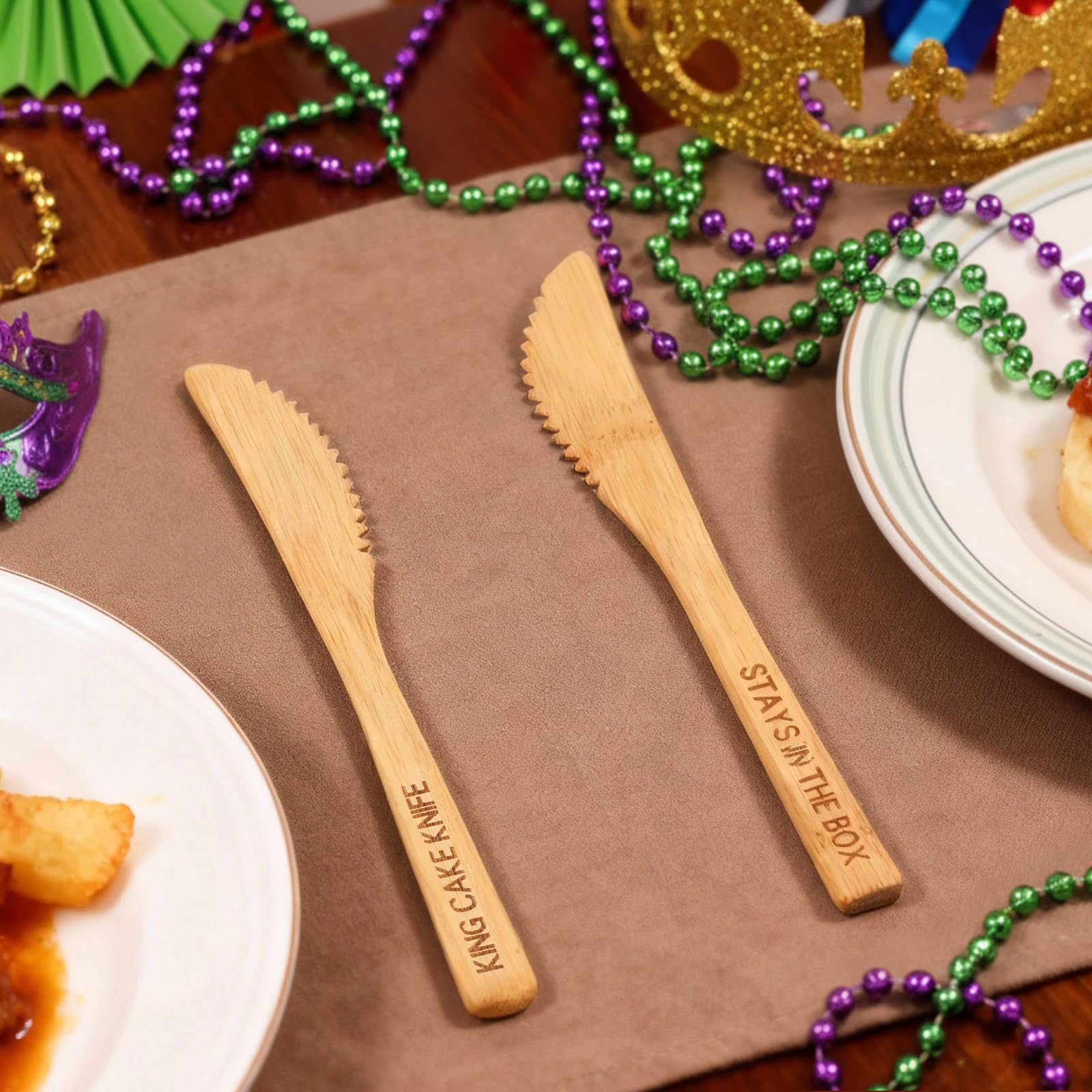 Mardi Gras King Cake Knives - 30 Pack -6