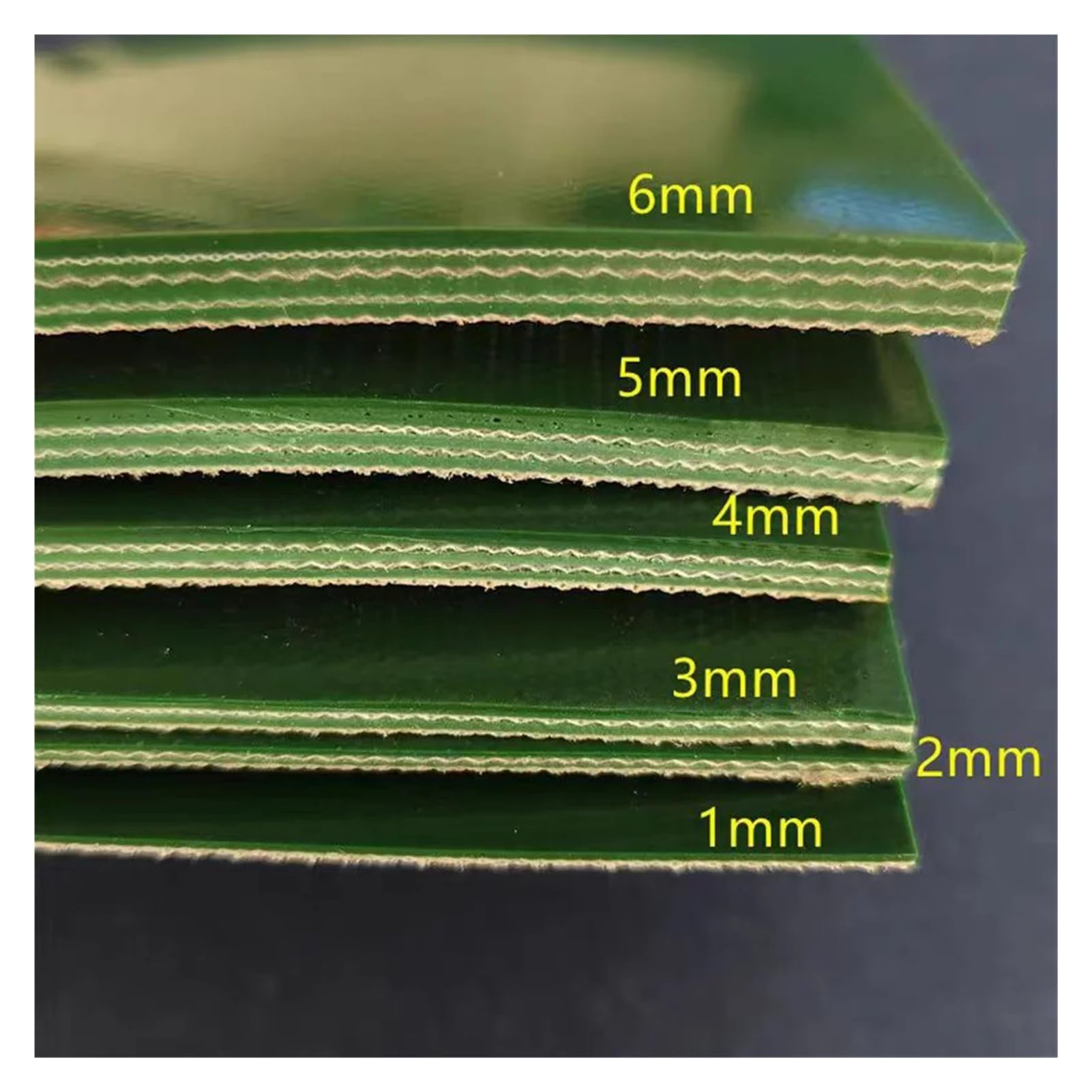 1 nastro trasportatore in PVC verde | Perimetro 850mm-950mm Larghezza 40/45/50/55/60mm(850mm,3MM THICK -1PCS_40MM)