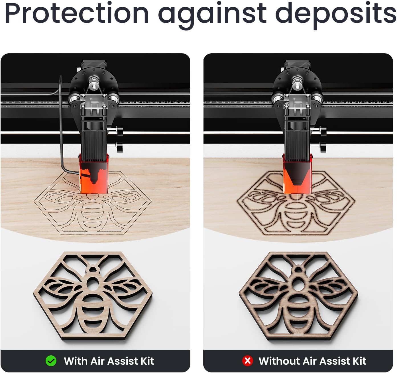 Laser Engraver Air Assist kit for RAY5 10W/20w Large Airflow, Adjustable Airflow of 10-30L/min, for CNC Cutting and Laser Engraving, Remove Smoke and Dust Protect Laser Lens Low Noise