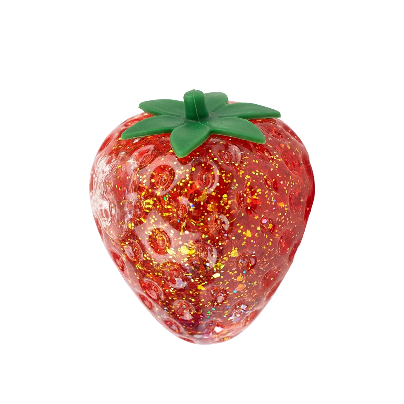 Strawberry Squishy, Large Strawberry Squishy for Relaxation, Golden Pink Strawberry Suitable for Entertainment Activities During Work and Travel