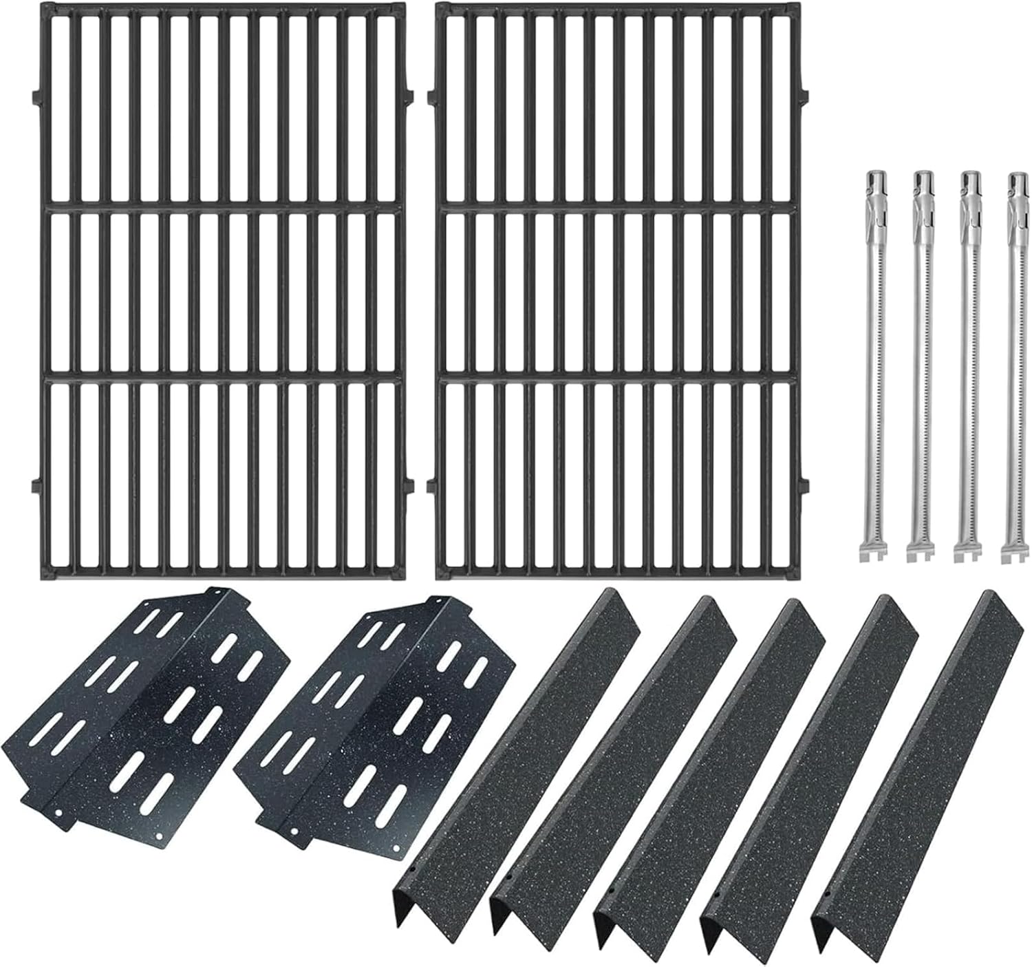 Grill Replacement for Weber Genesis Grill Parts, for Weber Genesis 300 SER (w/Front Control Knobs), for Weber Flavorizer Bars 62783, Grill Grate 7524 & Heat Deflector 7622 65505, Burner Tube 62752