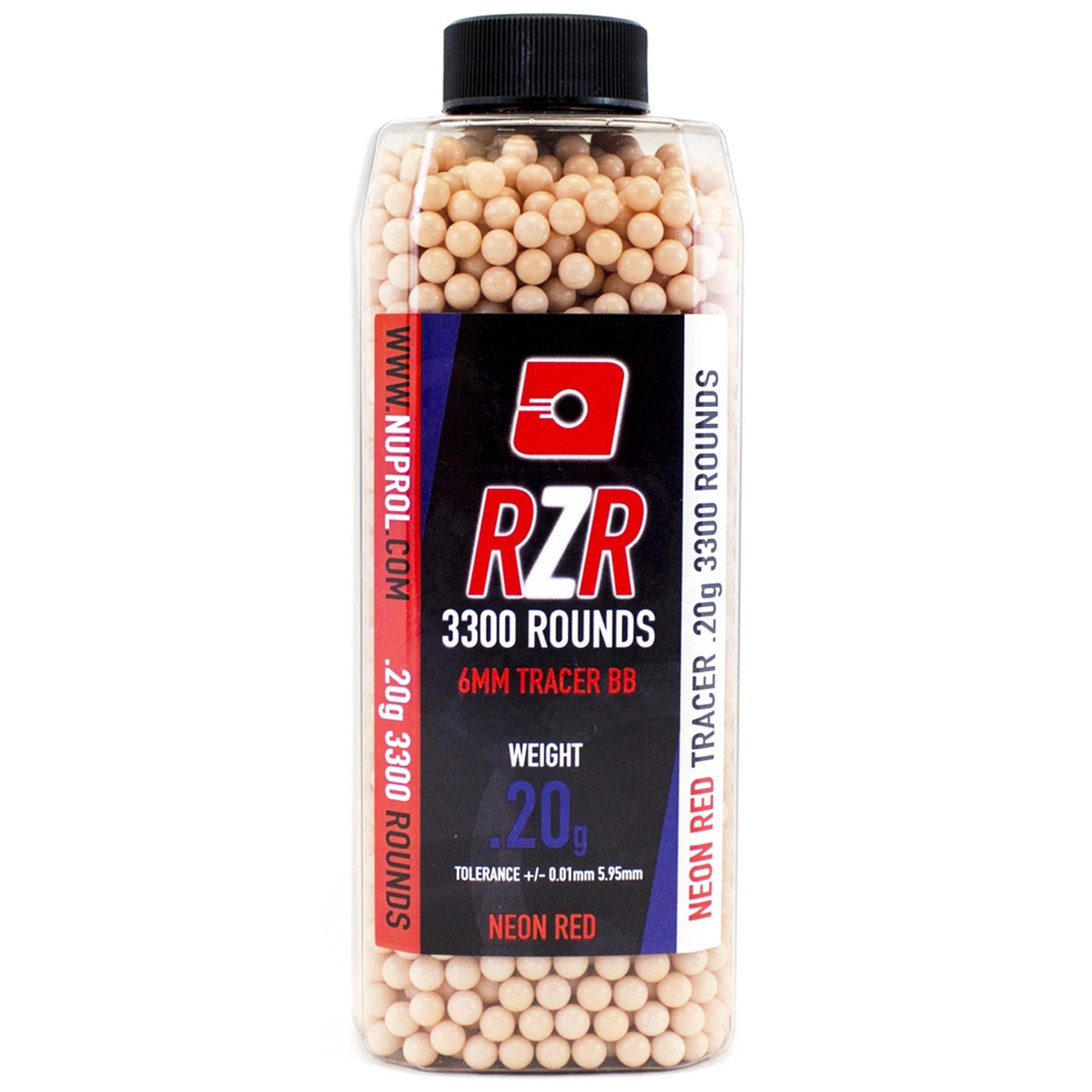 NUPROL RZR - Tracer Red Airsoft BBs - 0.20g (3500R)