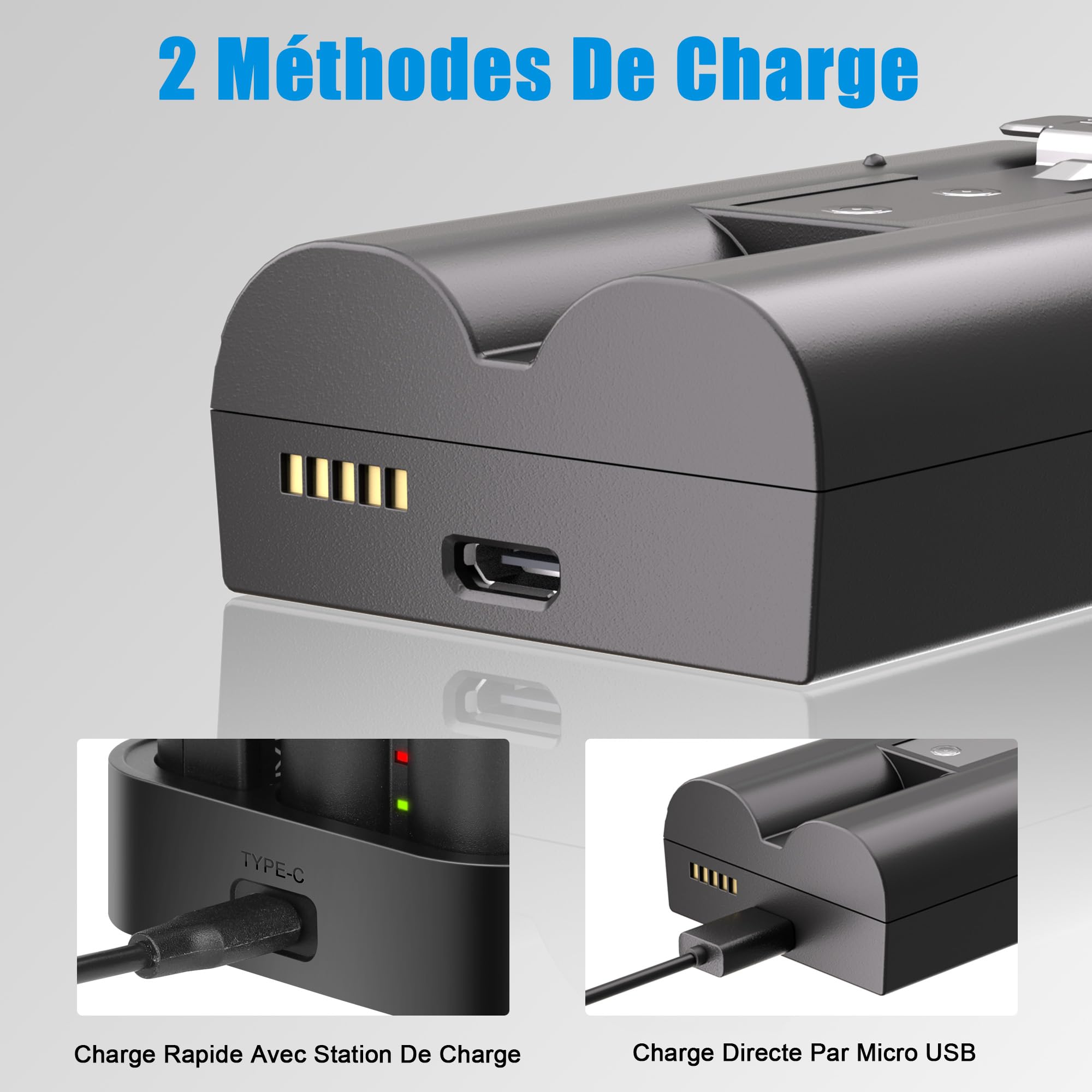 JYJZPB 4X 7200mAh Batteries de Remplacement pour Ring Doorbell | Batteries Rechargeables pour Caméra avec Station de Charge pour Ring Video Doorbell 2/3/3+/4, Spotlight Cam, Stick Up Cam