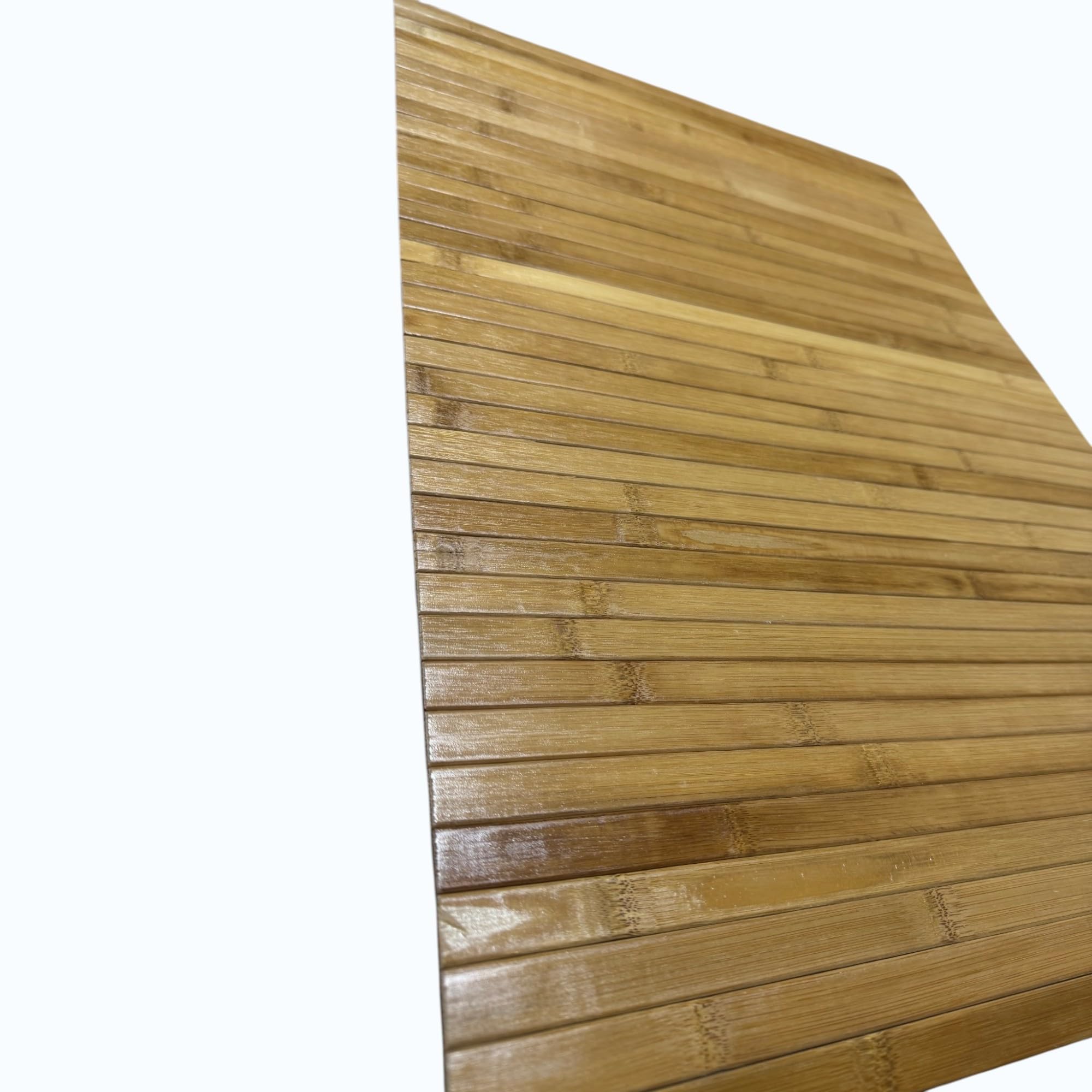 Bambu Banyo Matı, Kaydırmaz TPE Tabanlı, Suya Dayanıklı, Rulo Yapılabilir, 45x68 cm, Banyo ve Mutfak için