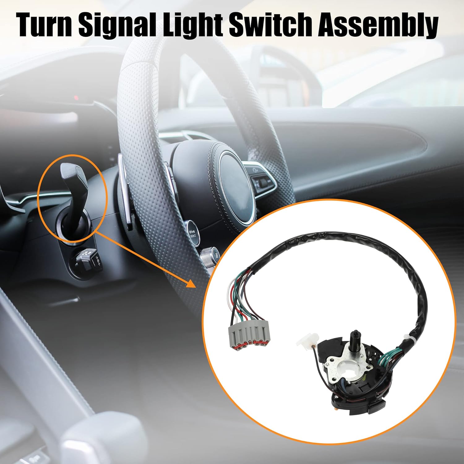 X AUTOHAUX E5TZ-13341-E Turn Signal Light Switch Column Multifunction Switch Assembly for Ford Bronco 1985-1989 for Ford F-150 F-350 1985-1989