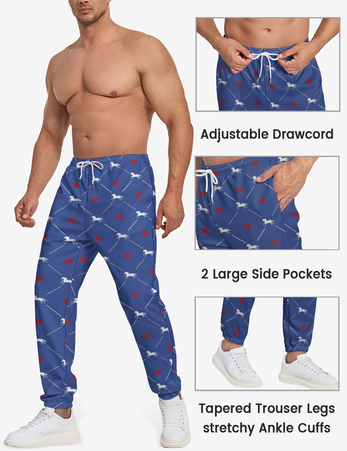 Socira Sweatpants for Men Men's Sports Jogger Pants Mens 3D Printed Casual Pants Workout Track Pants with Drawstring - Image 6