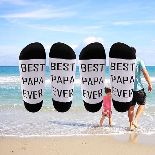 Miniatura 6 de LEVLO Calcetines para papá El mejor regalo del día del padre para papá, tío o abuelo Regalo de cumpleaños para hombre