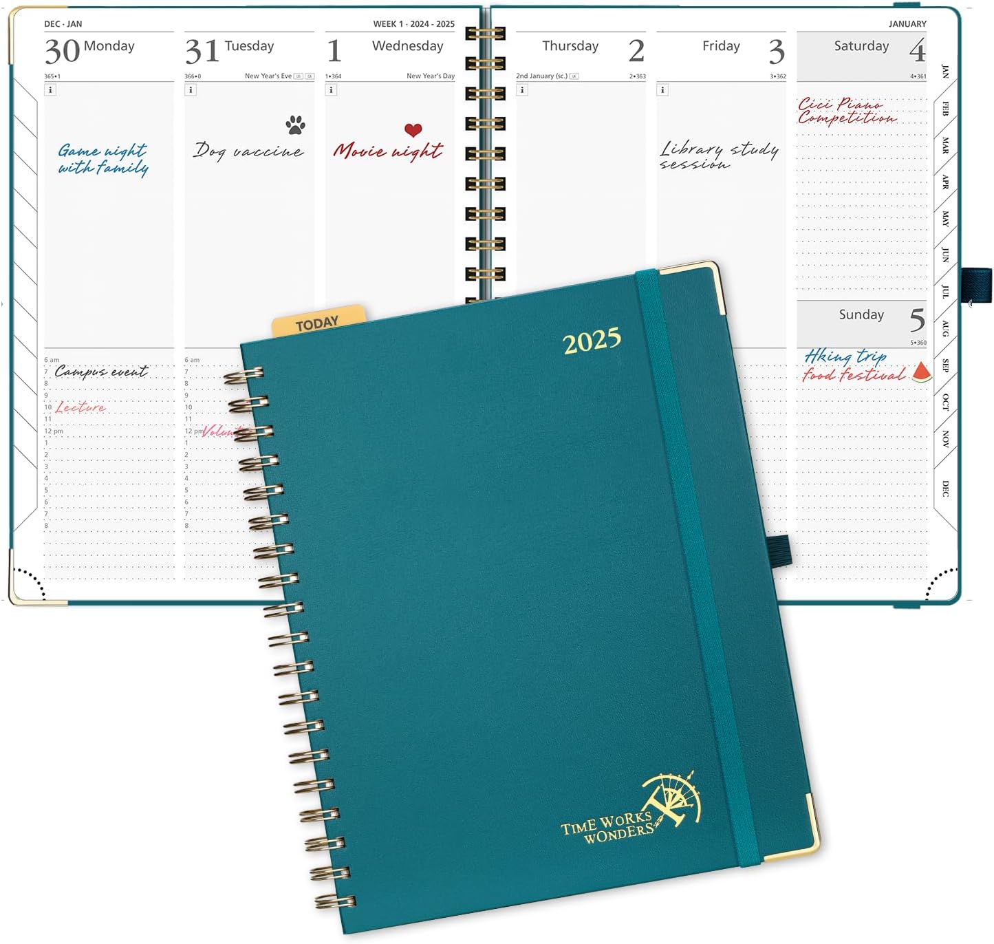 Agenda Semanal Con Espiral The Coloring Planner 15 X 21 Mooving