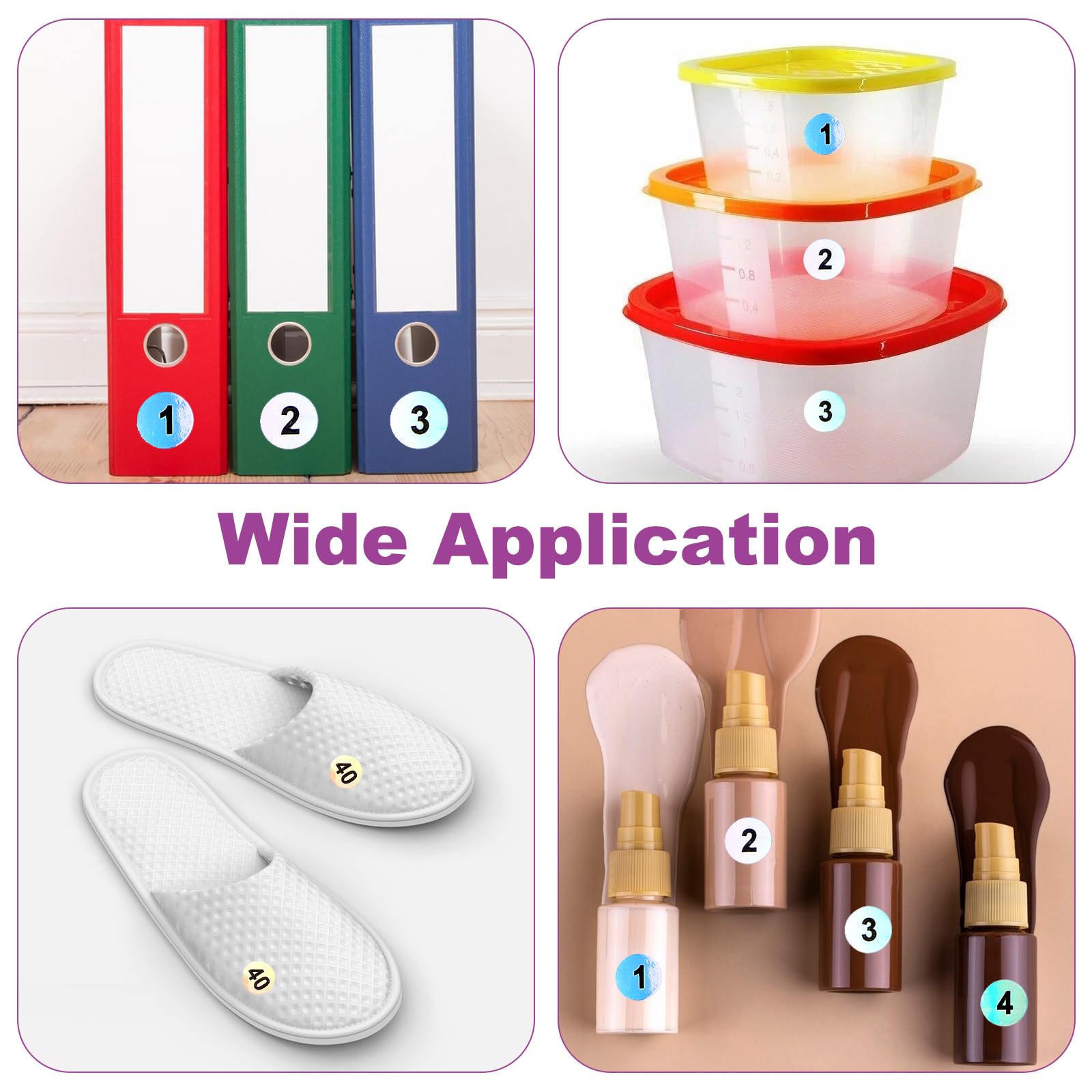 Autocollants Ronds Et Imperméables Pour Numéroter Les Ongles