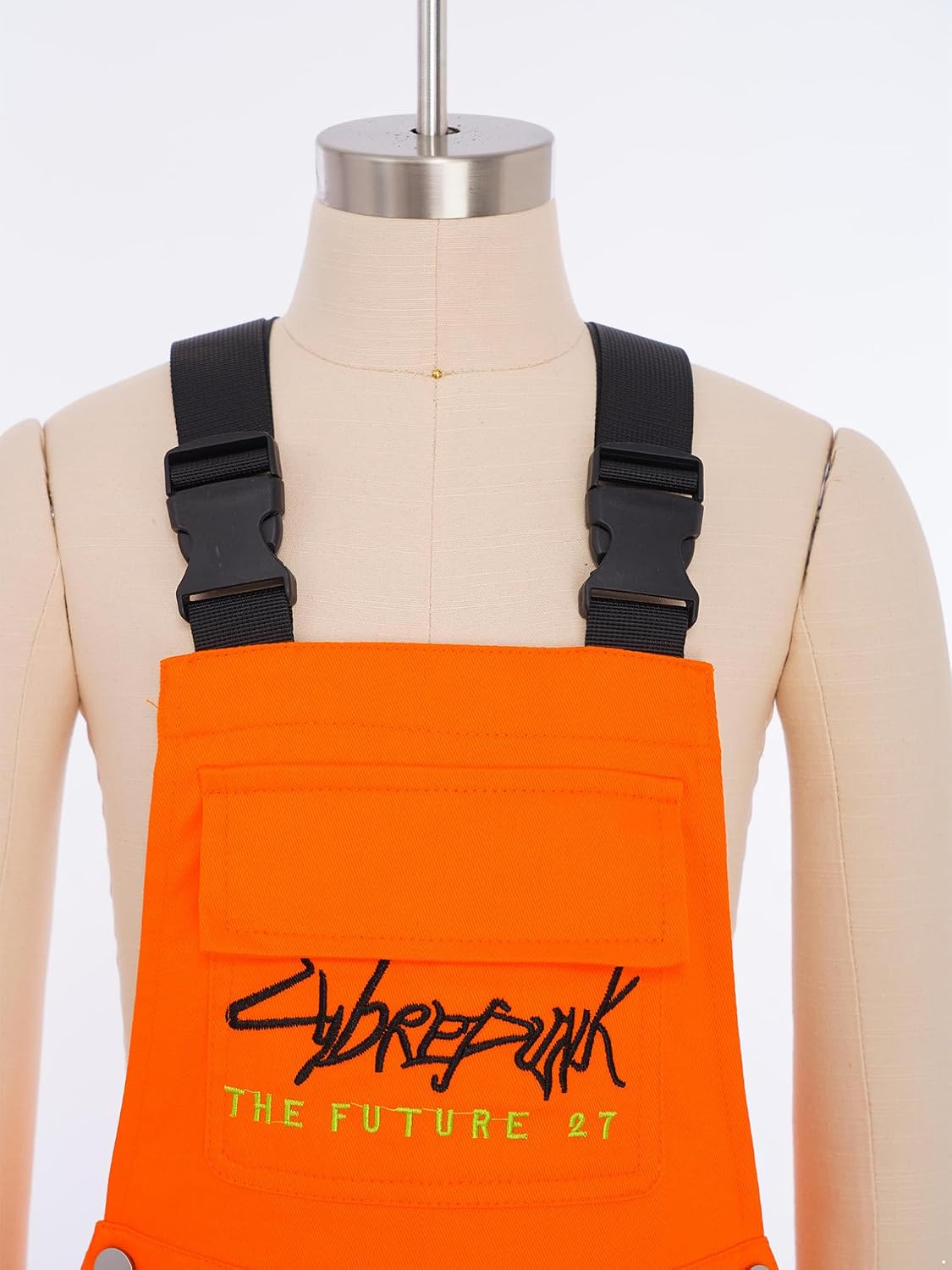 FEESHOW Kids Girls Boys Hip Hop Bib Overalls Jumpsuit Letter Embroidery Baggy Dungarees Adjustable Straps Coveralls Pant