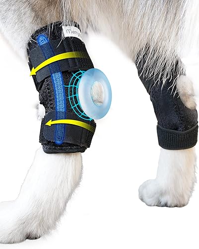 MerryMilo Soporte de pierna de perro para corvejillo trasero y tobillo, envoltura de compresión de articulación de pierna trasera canina para