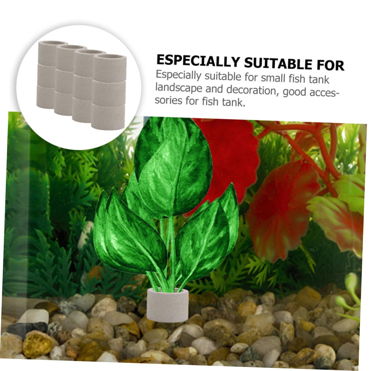 Aquarium Befestigungsring aus Keramik für Wasserpflanzen 12 Stück